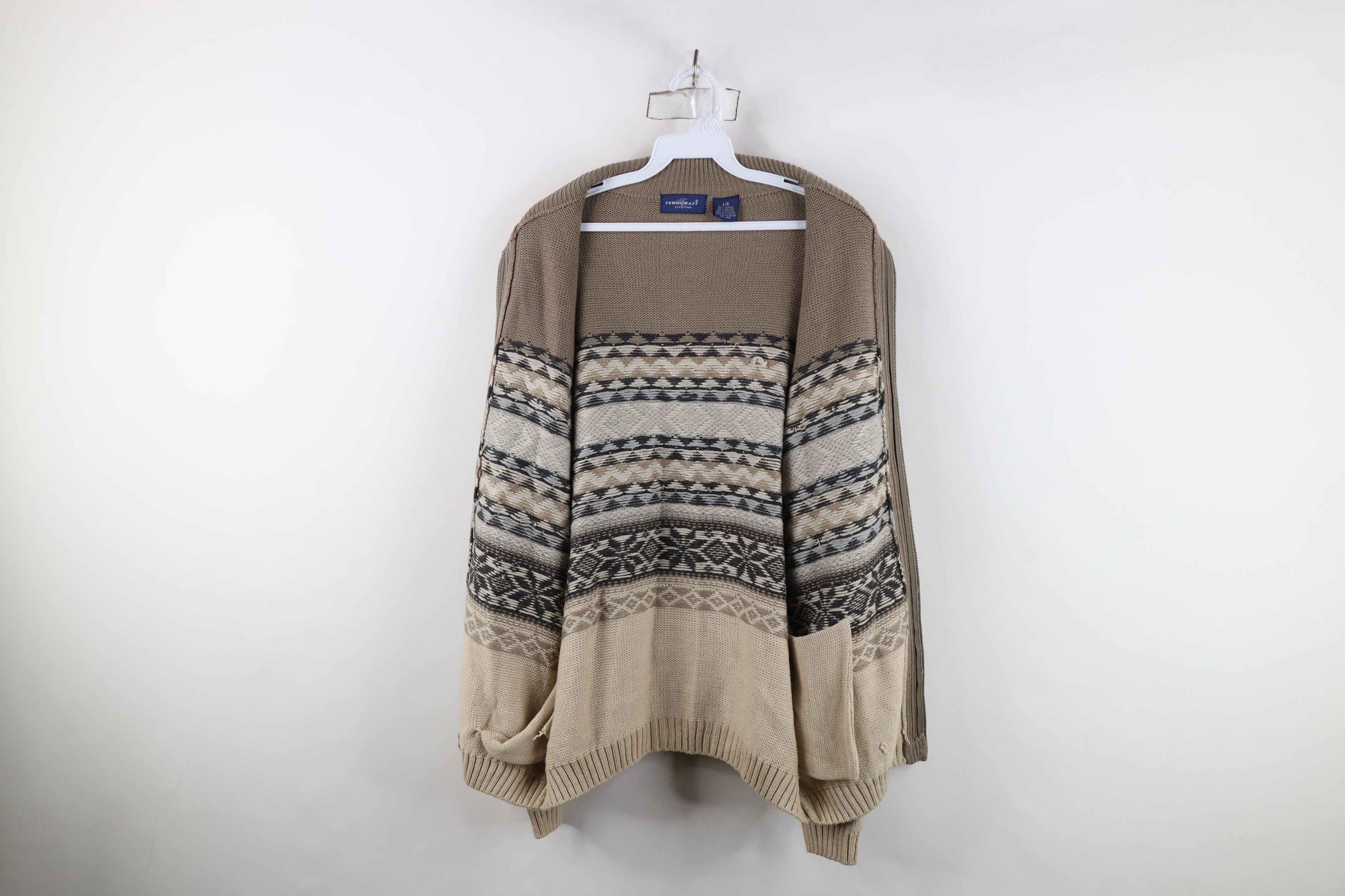 Vintage Vintage 90s Streetwear Knit Full Zip Cardigan Sweater Size US L / EU 52-54 / 3 - 8 Thumbnail
