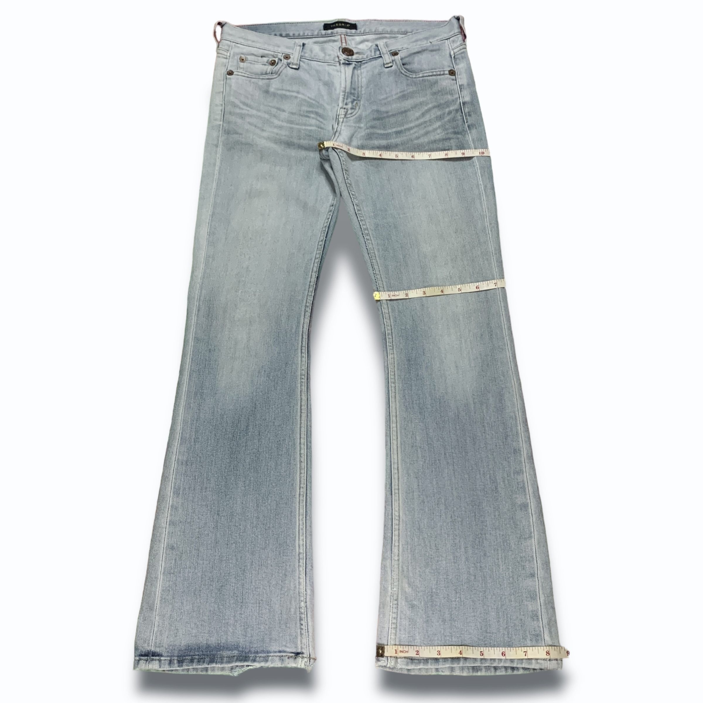 Japanese Brand Vintage Japanese Brand Light Wash Distressed Flare Jeans Size US 32 / EU 48 - 10 Thumbnail