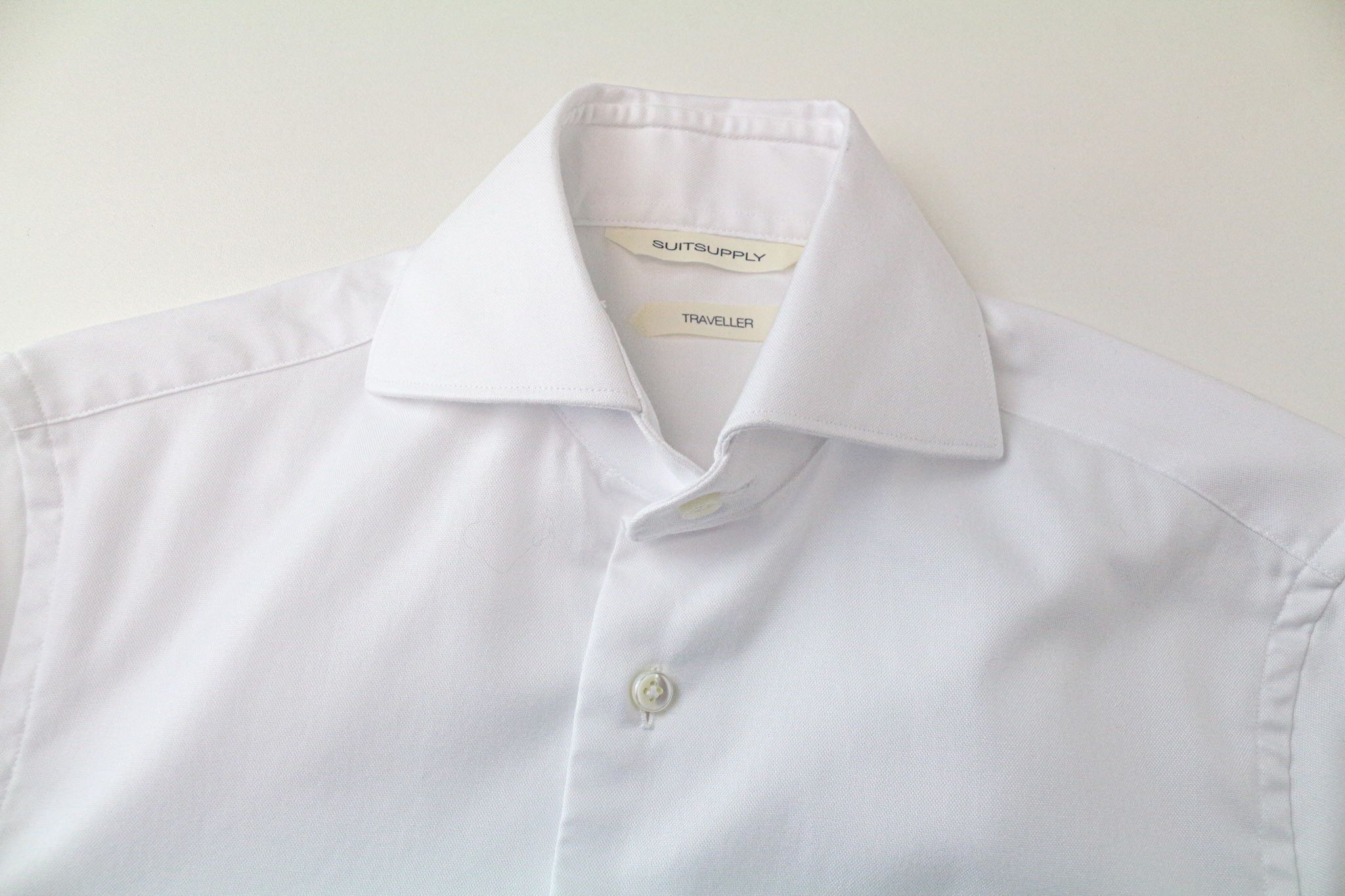 Suitsupply TRAVELLER 35 Extra Slim White Cotton Long Sleeve 78701 Size 36R - 3 Thumbnail