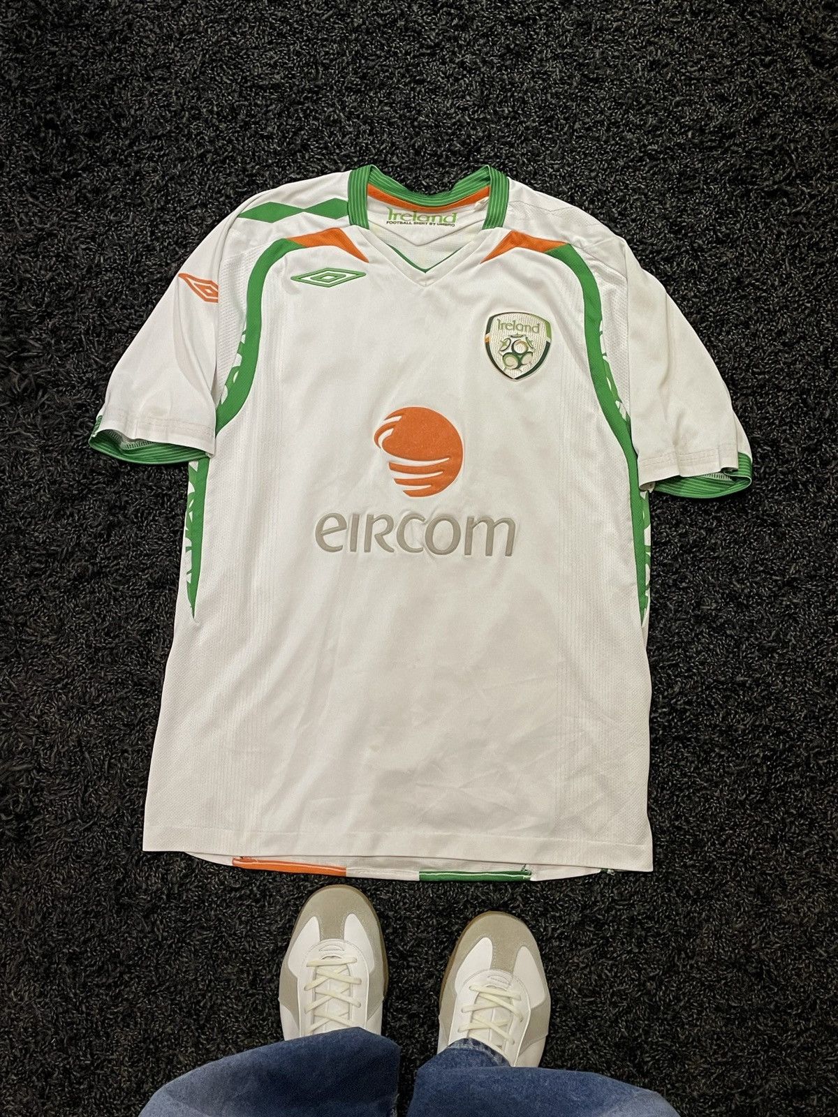 Umbro 2008 VINTAGE IRELAND SOCCER HOME JERSEY BLOKECORE Y2K Size US M / EU 48-50 / 2 - 9 Thumbnail