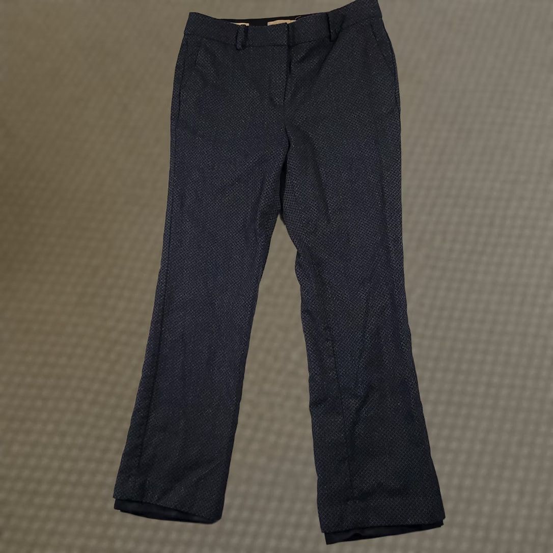 Talbots Talbots Petites Signature Dress Pants 8P Green Geometric Diamond Wool Lined Pants Women's Petites Straight Inseam 27 in Fall Spring Summer Winter X Size 30" / US 8 / IT 44 - 1 Thumbnail