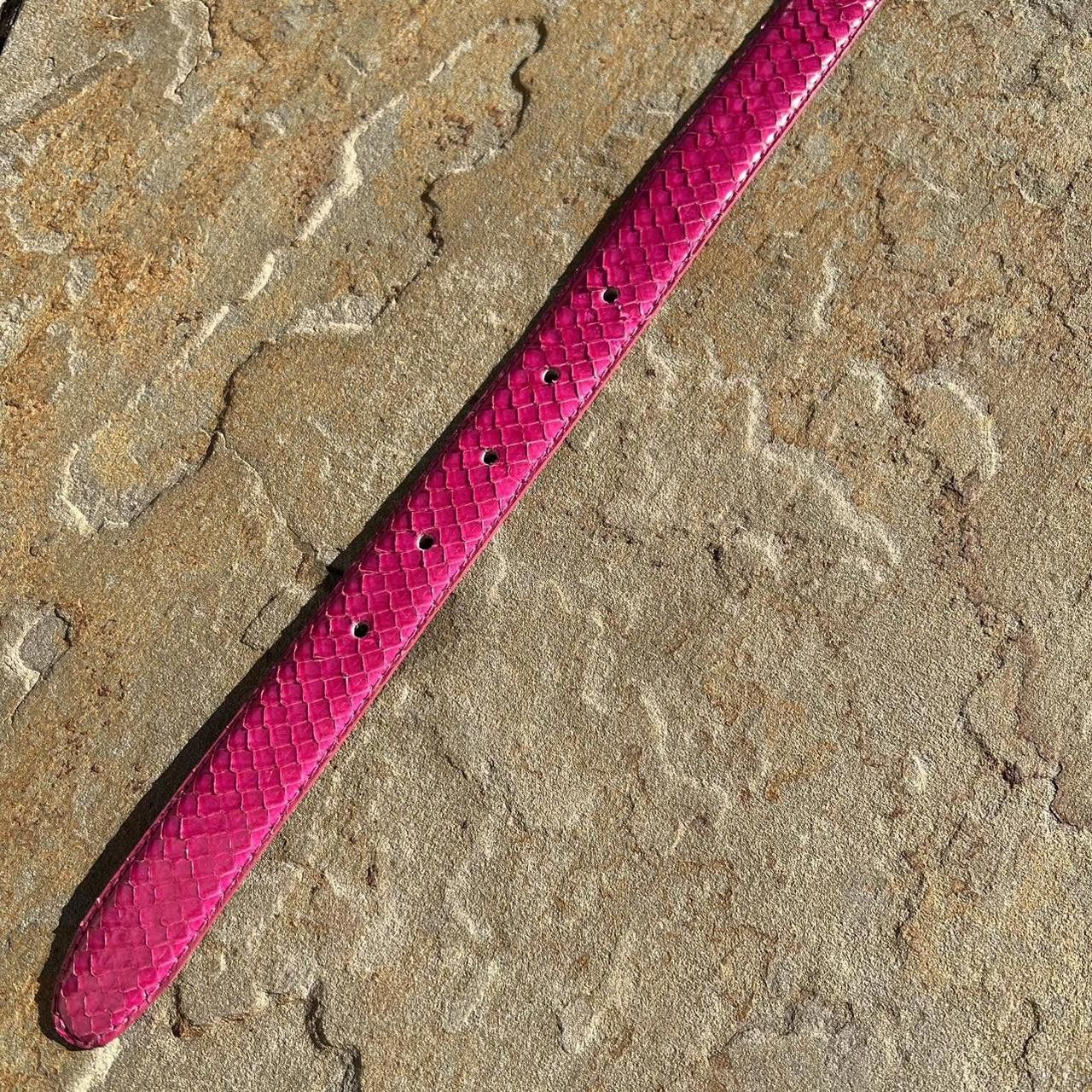 Vintage Vintage 80s Genuine Snake Skin Pink Belt Size ONE SIZE - 6 Thumbnail