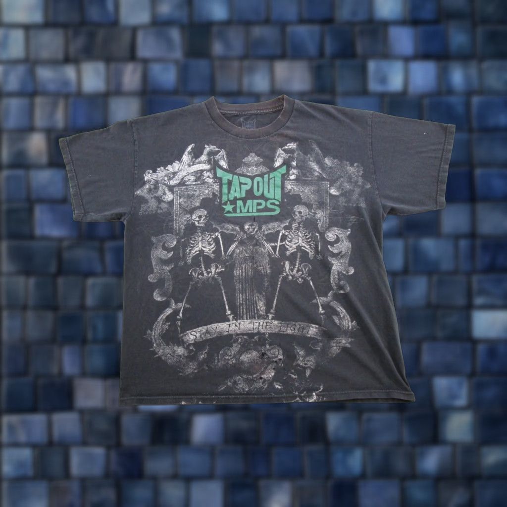 Tapout Tapout MPS Shirt Mens XL Black Skeleton Grunge Punk MMA Y2K Graphic Print T-Shirt VINTAGE Size US XL / EU 56 / 4 - 1 Thumbnail