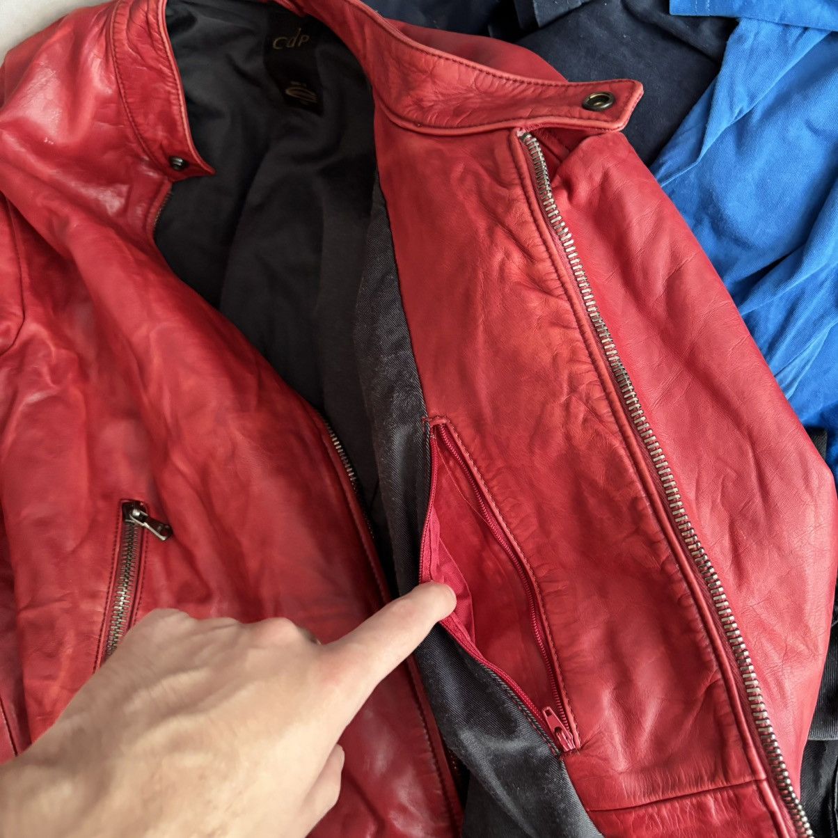 Vintage Vintage 1973 Italy Moto Real Red Leather Jacket Lampo Zip Size US M / EU 48-50 / 2 - 19 Thumbnail
