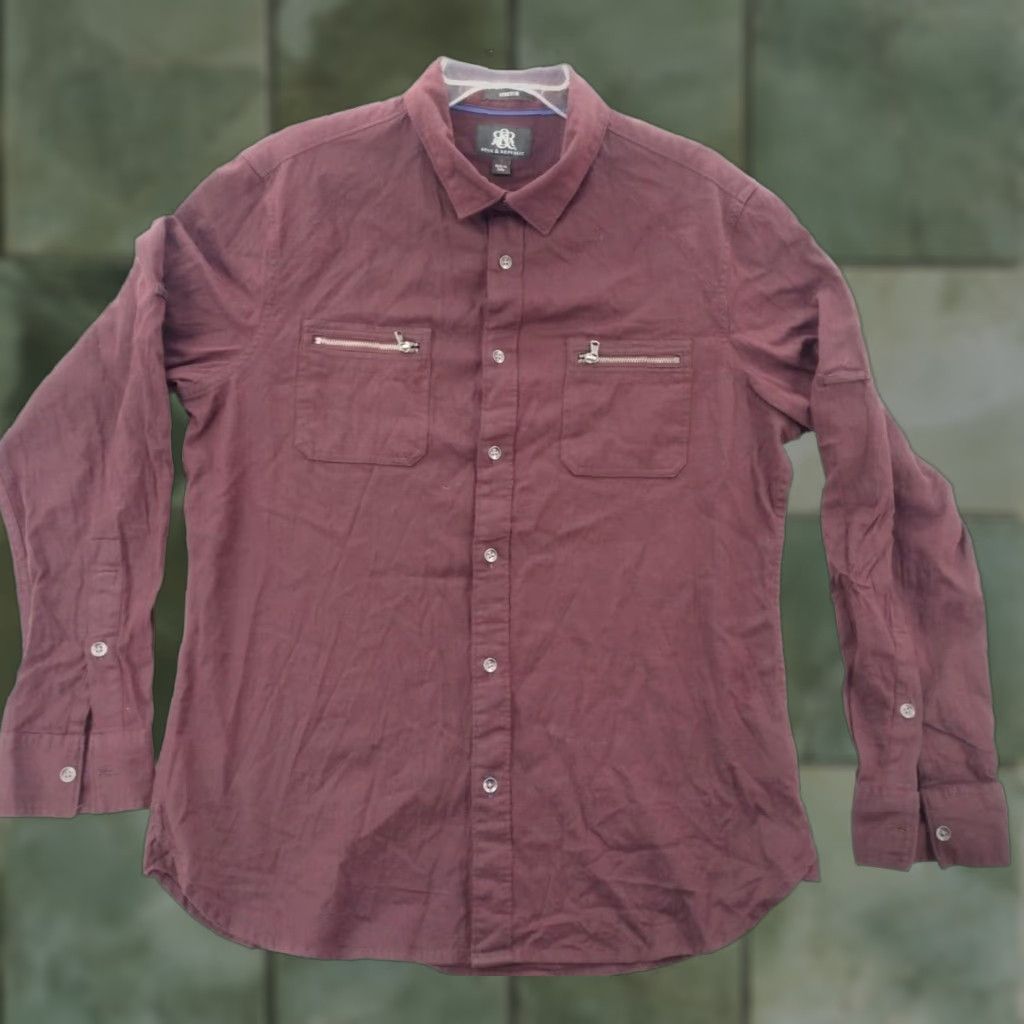 Vintage Rock & Republic Shirt Mens Large Long Sleeve Button Front Size US L / EU 52-54 / 3 - 1 Thumbnail