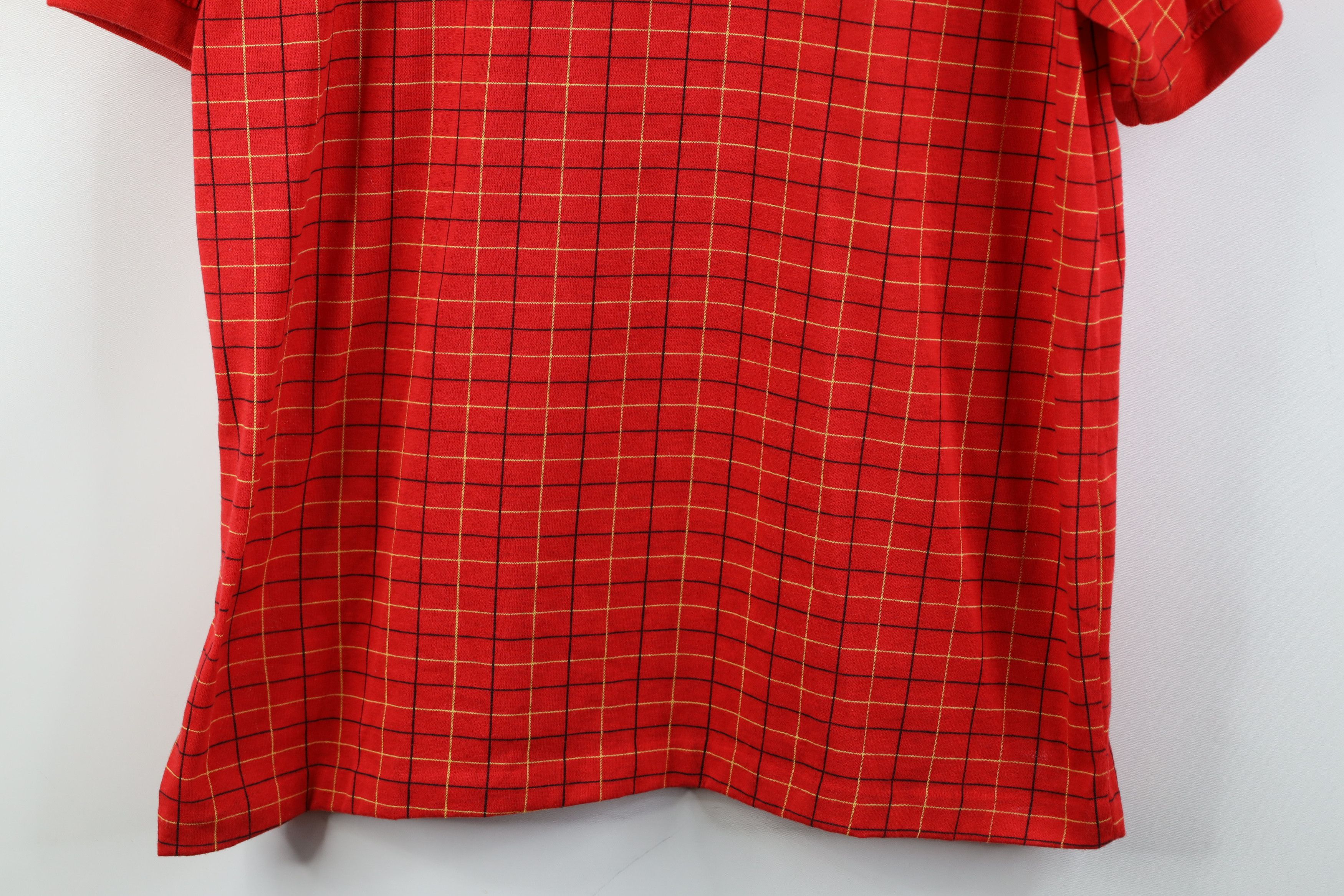 Vintage Vintage 70s Streetwear Collared Golf Polo Shirt Plaid USA Size US XL / EU 56 / 4 - 3 Thumbnail