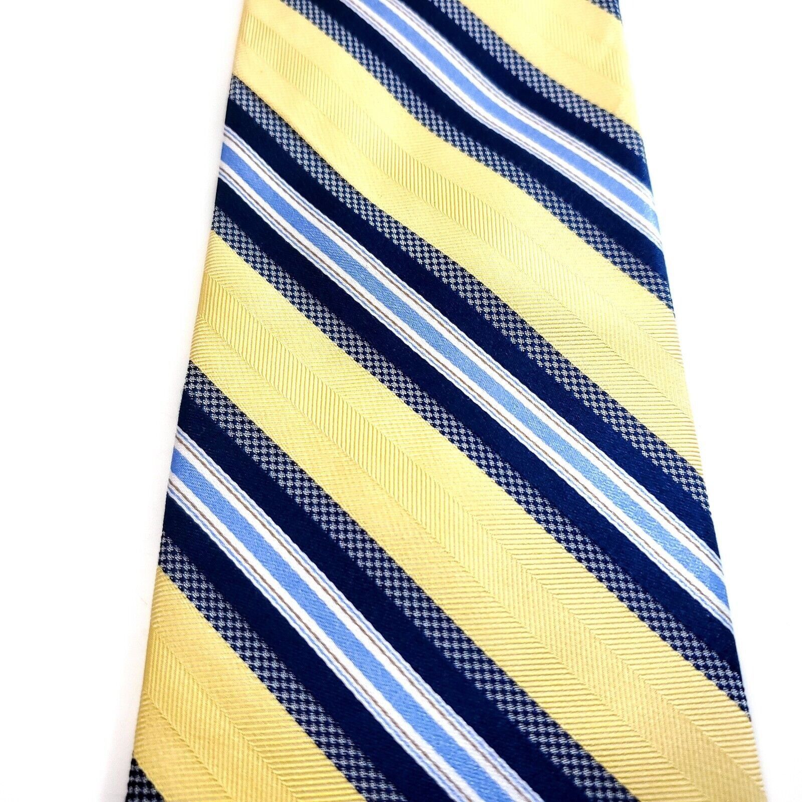 Jos. A. Bank Jos A Bank Signature Collection Yellow Blue Striped Woven Si Size ONE SIZE - 2 Thumbnail