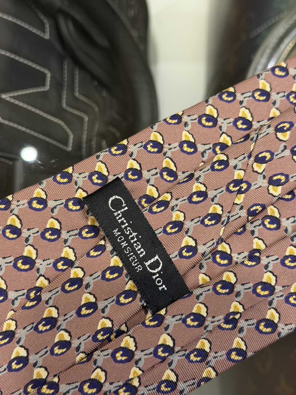 Christian Dior Monsieur Christian Dior Monsieur Tie - Brown Size ONE SIZE - 6 Thumbnail