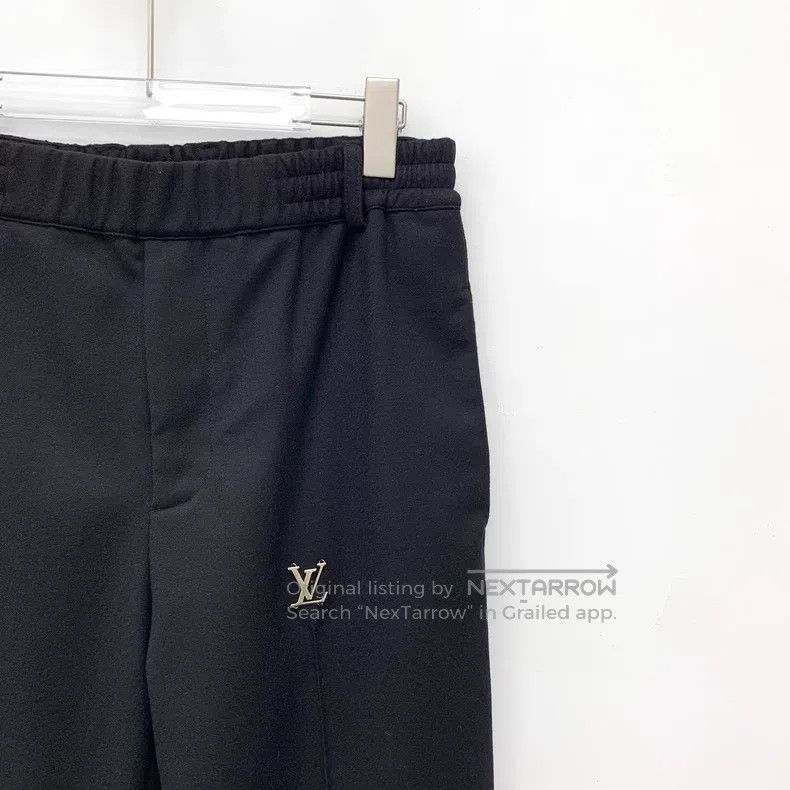 Louis Vuitton Louis Vuitton 26 black logo steel wool slacks pants Size 30" / US 8 / IT 44 - 3 Thumbnail