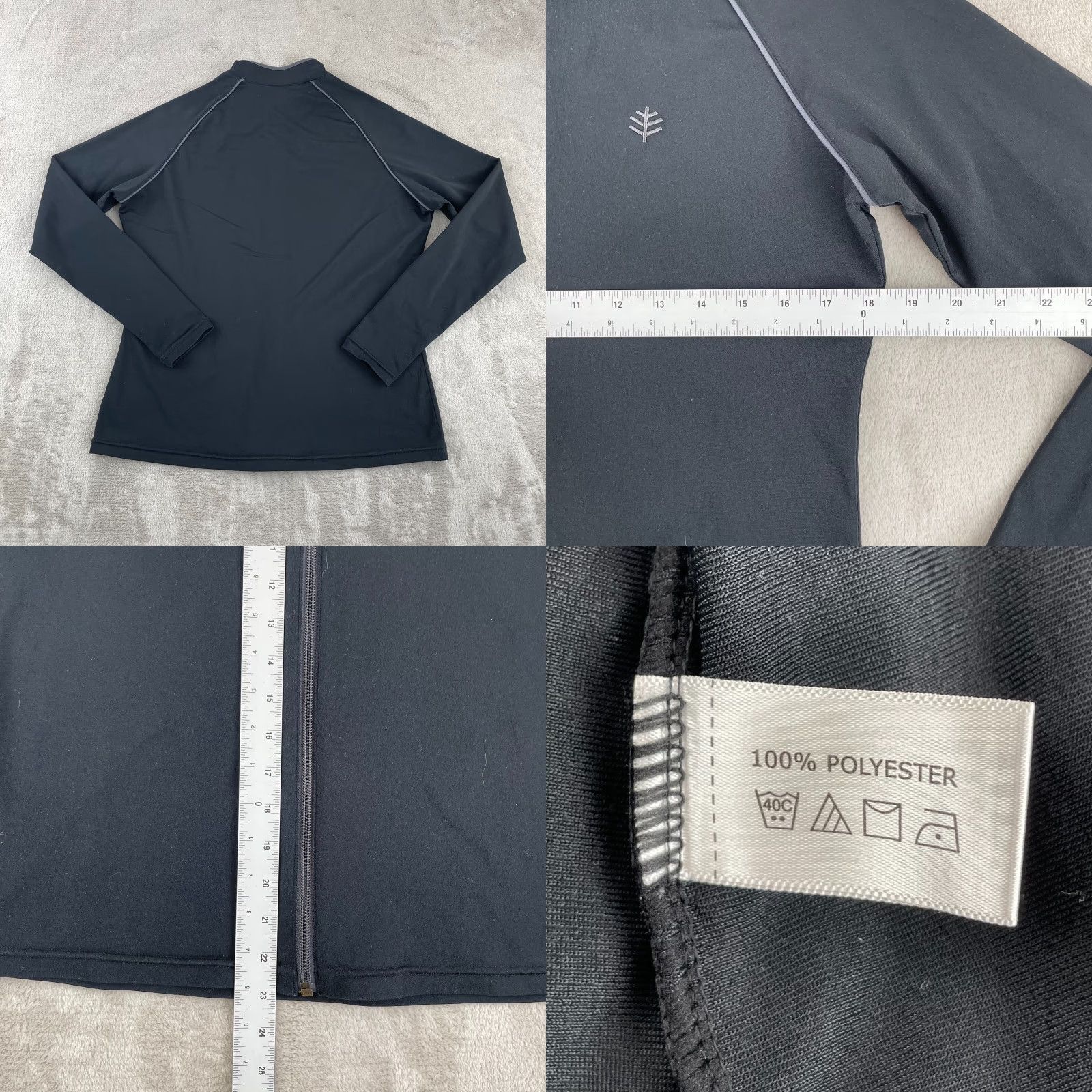 Vintage Coolibar Swim Jacket Women Small Black UPF 50+ Full Zip Long Sleeve Outdoor Hike Size S / US 4 / IT 40 - 8 Thumbnail