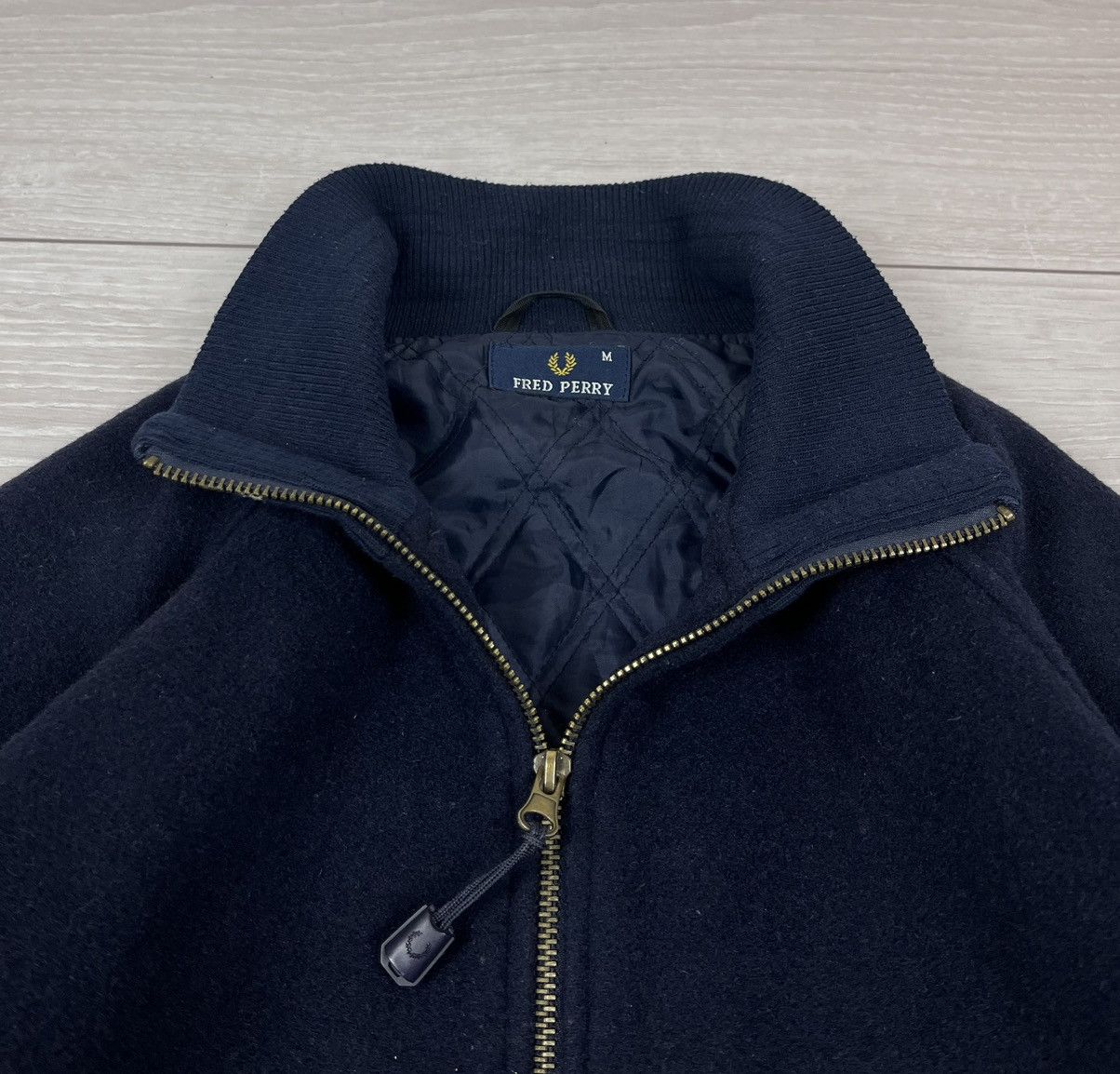 Fred Perry Fred Perry Vintage 90s Old School Wool Bomber Jacket Size US M / EU 48-50 / 2 - 7 Thumbnail