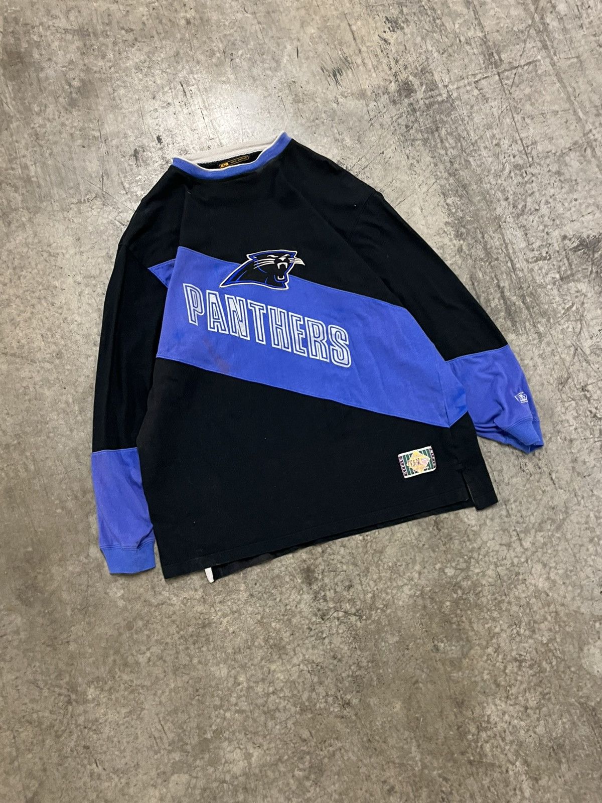 Vintage Carolina panthers vintage longsleeve tee shirt mirage rare Size US XL / EU 56 / 4 - 2 Thumbnail