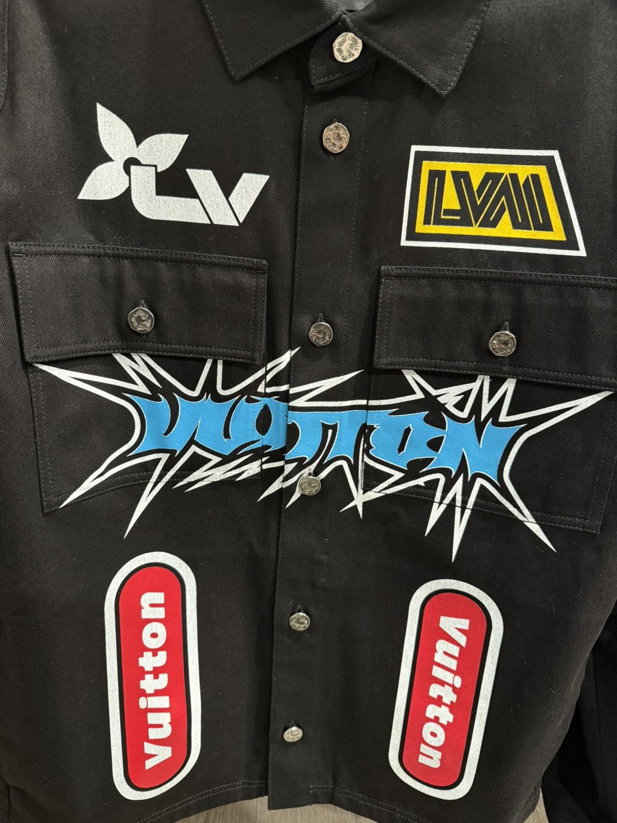 Louis Vuitton Louis Vuitton Racing Logos Denim Jacket Size US XL / EU 56 / 4 - 2 Thumbnail