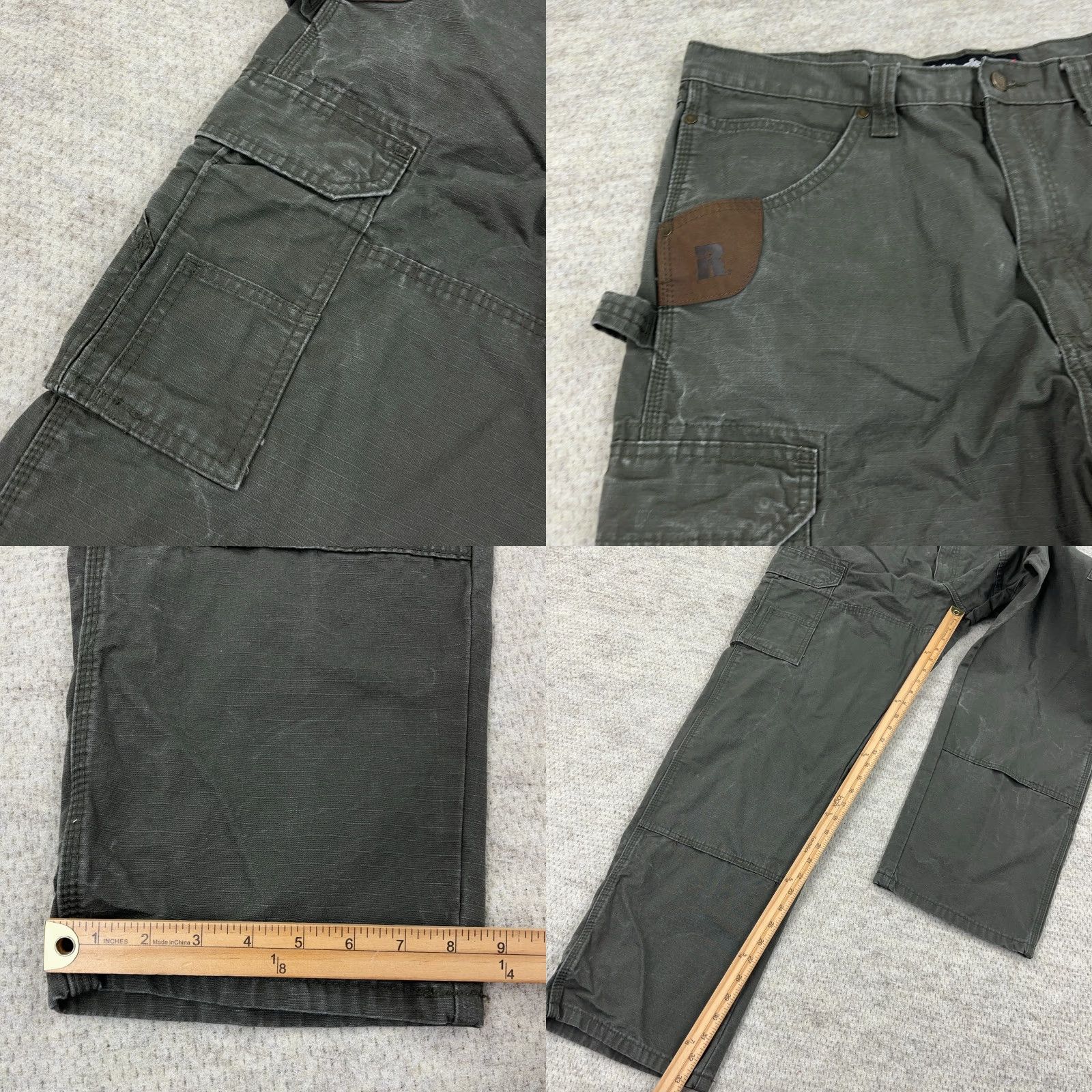 Wrangler Wrangler RIGGS Cargo Pants Men 38x34 Green Canvas Relaxed Fit Carpenter Y2K Size US 38 / EU 54 - 8 Thumbnail