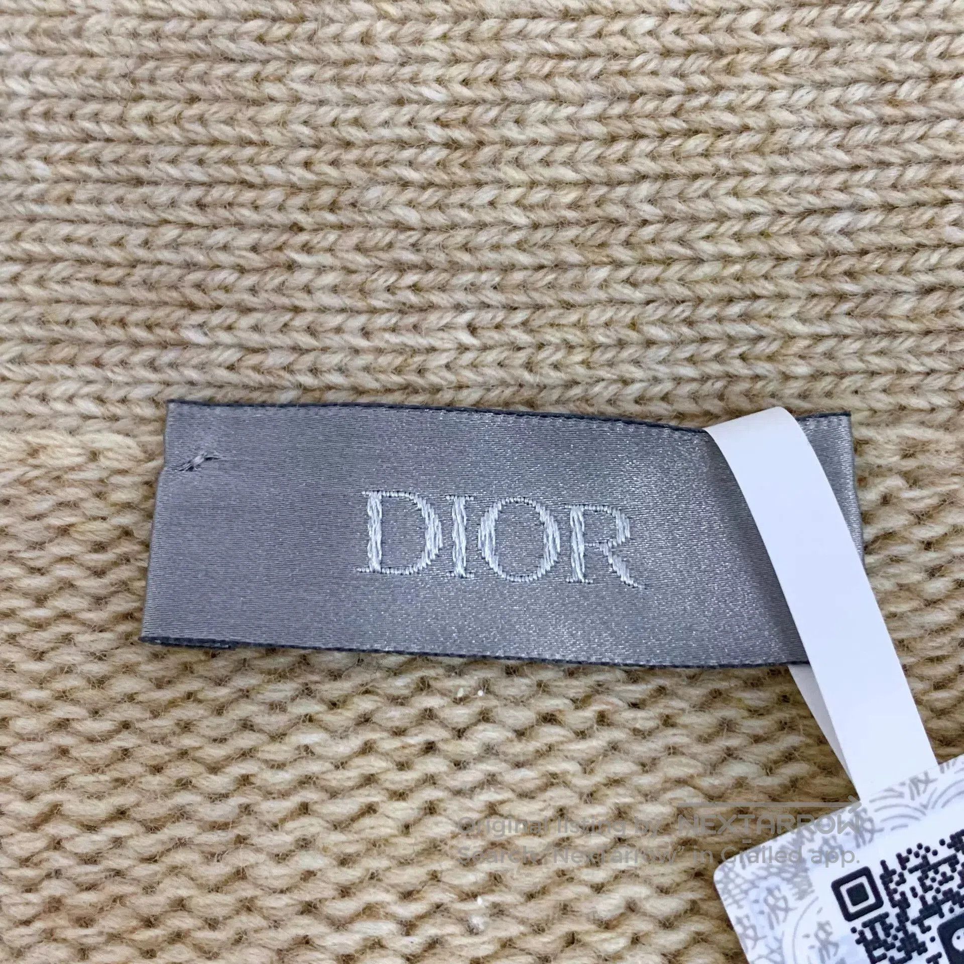 Dior Dior Oatmeal Logo Wool Knit Cardigan. Size US M / EU 48-50 / 2 - 6 Thumbnail