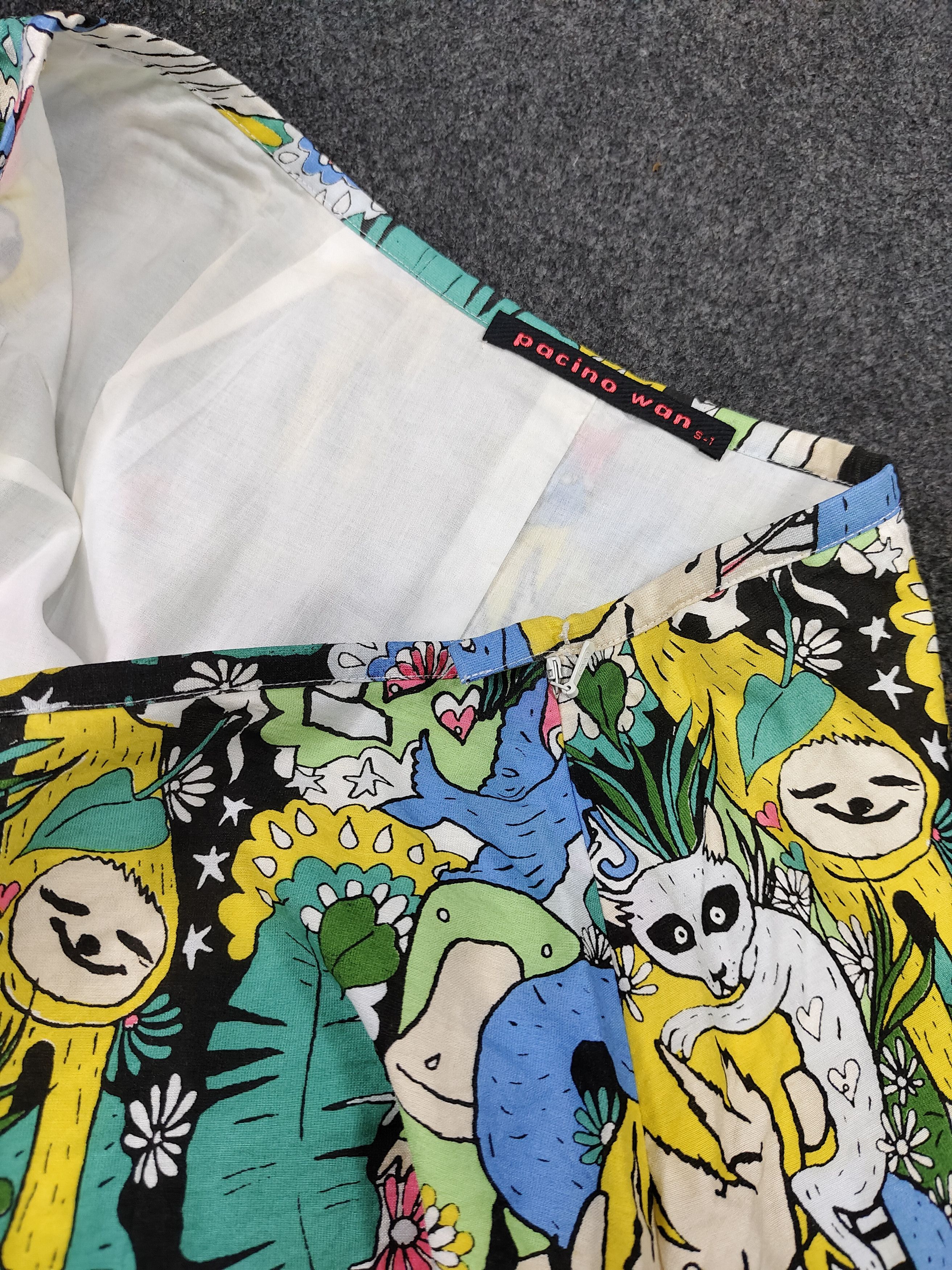 Arts & Science 🔥Pacino Wan AOP Cartoon Graphic Y2K Colorful Skirt Size 29" - 5 Thumbnail