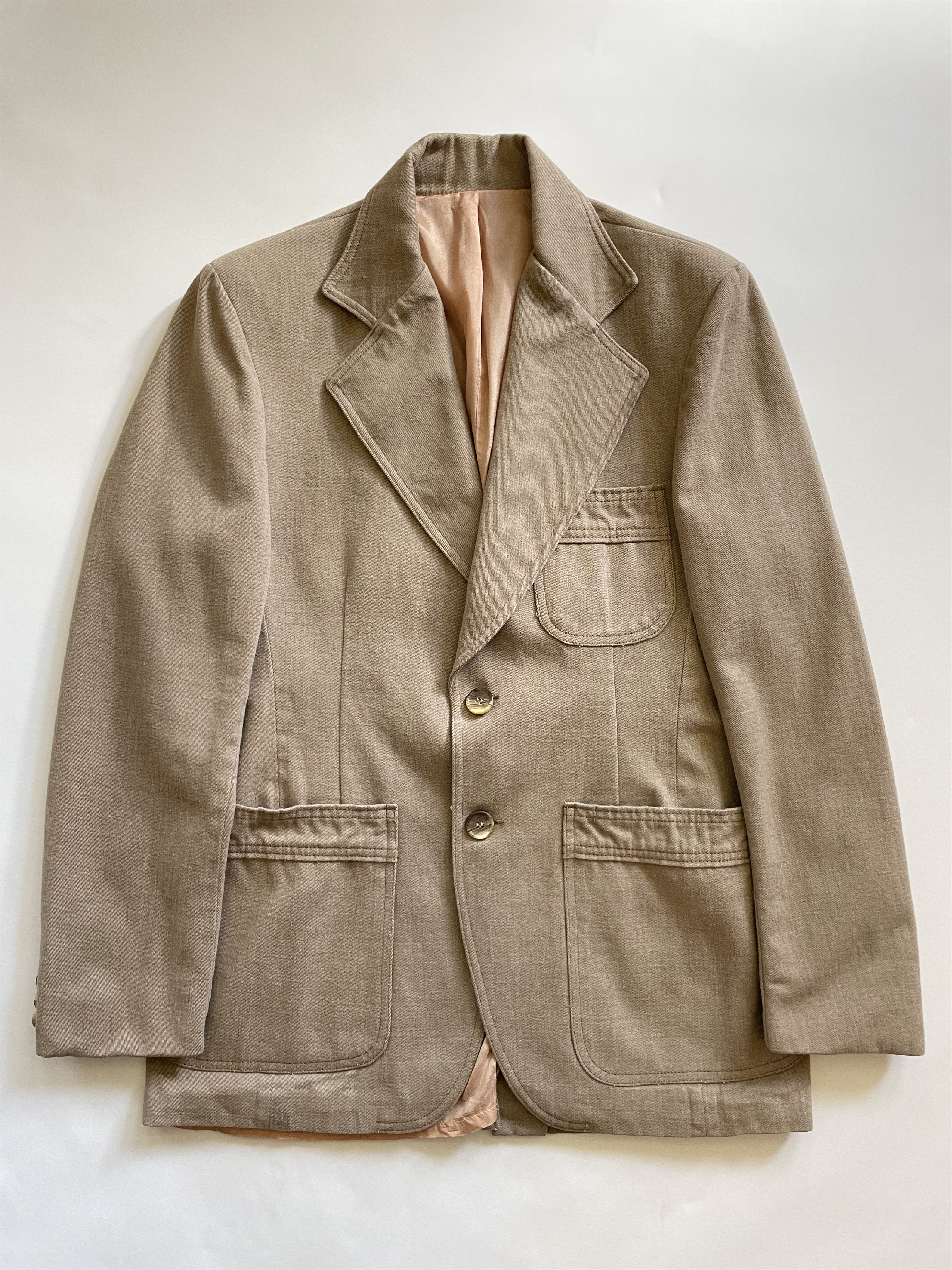Vintage 1970s Chunky Collar Blazer Size 38R - 1 Thumbnail