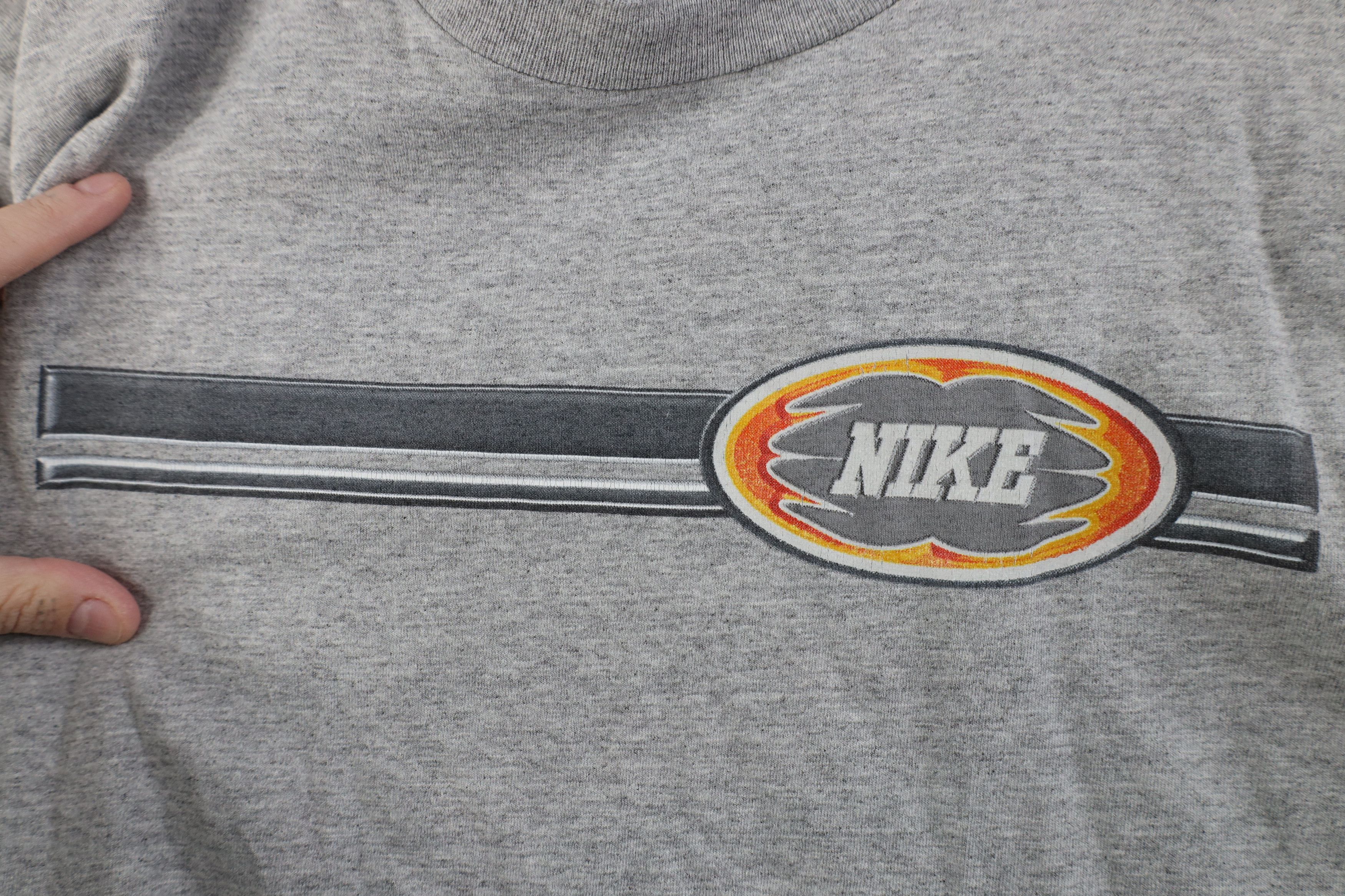 Nike Vintage Nike Center Logo Bubble Long Sleeve T-Shirt Gray Size US S / EU 44-46 / 1 - 5 Thumbnail