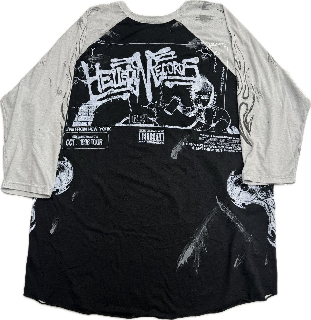HELLSTAR Hellstar Record Baby Long Sleeve T-shirt Size US XXL / EU 58 / 5 - 4 Thumbnail
