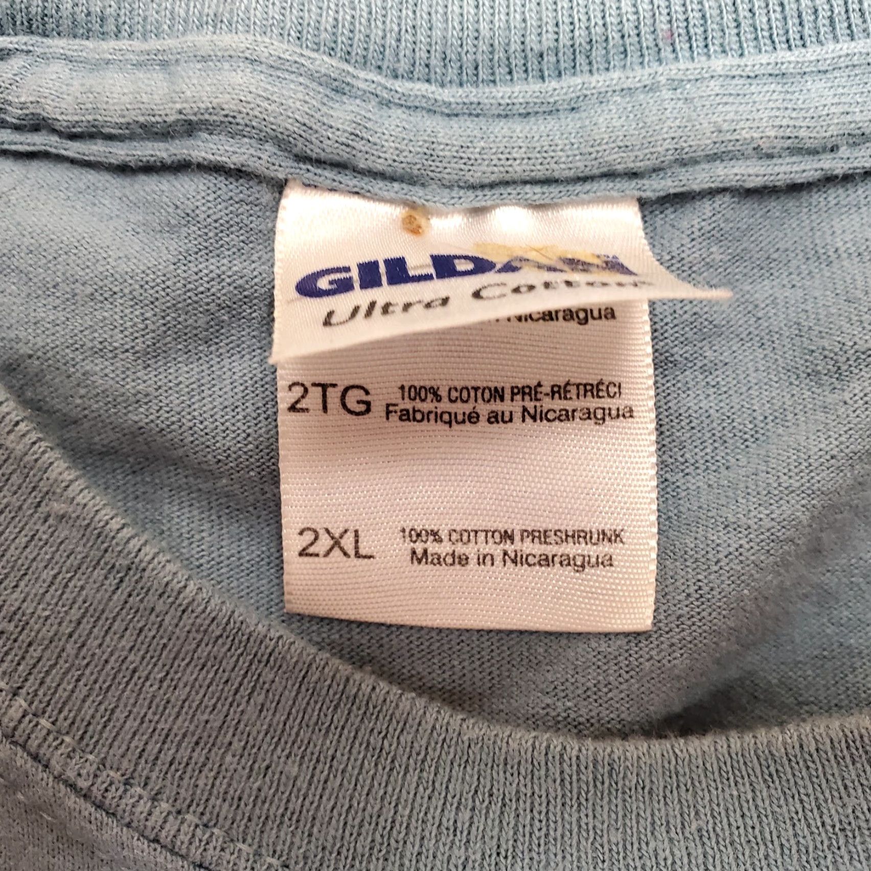 Gildan VINTAGE Lochsa Lodge Shirt Mens XXL Blue 100% Cotton Crewneck Embroidered Bears Shirt Men 2XL Blue 90s USA Western American Mens Size US XXL / EU 58 / 5 - 5 Thumbnail