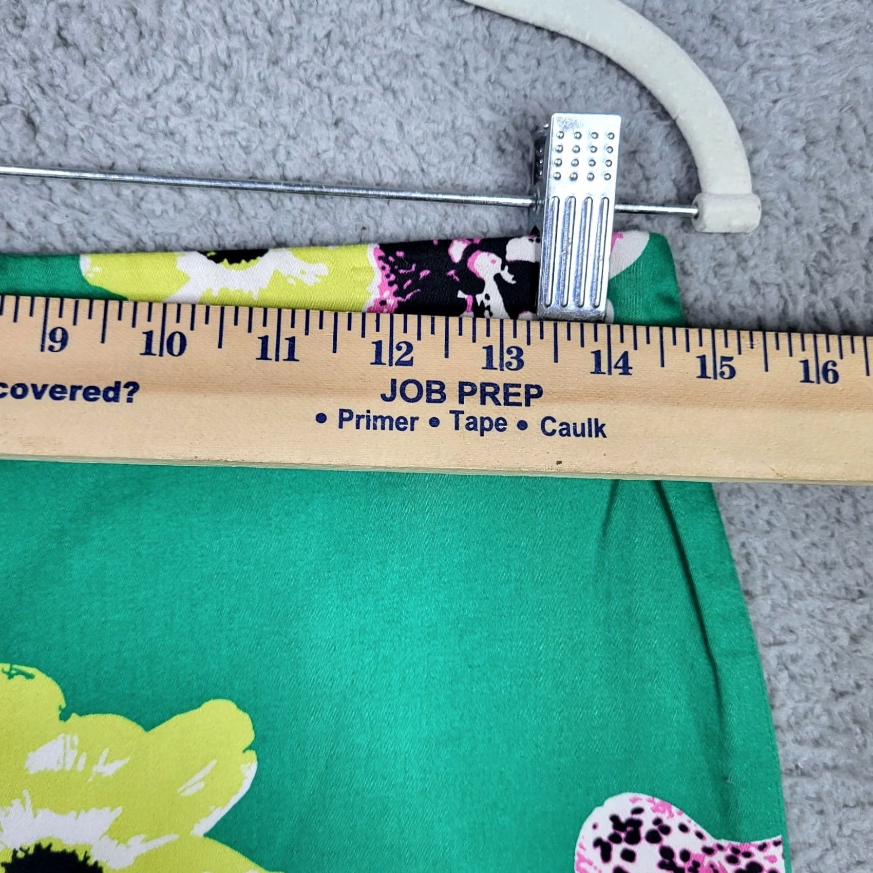 J.Crew J.CREW Pencil Skirt 6P Green Floral Knee Length Cotton Petite Women's Dressy Casual Skirt Mens? No. Size 28" / US 6 / IT 42 - 2 Thumbnail