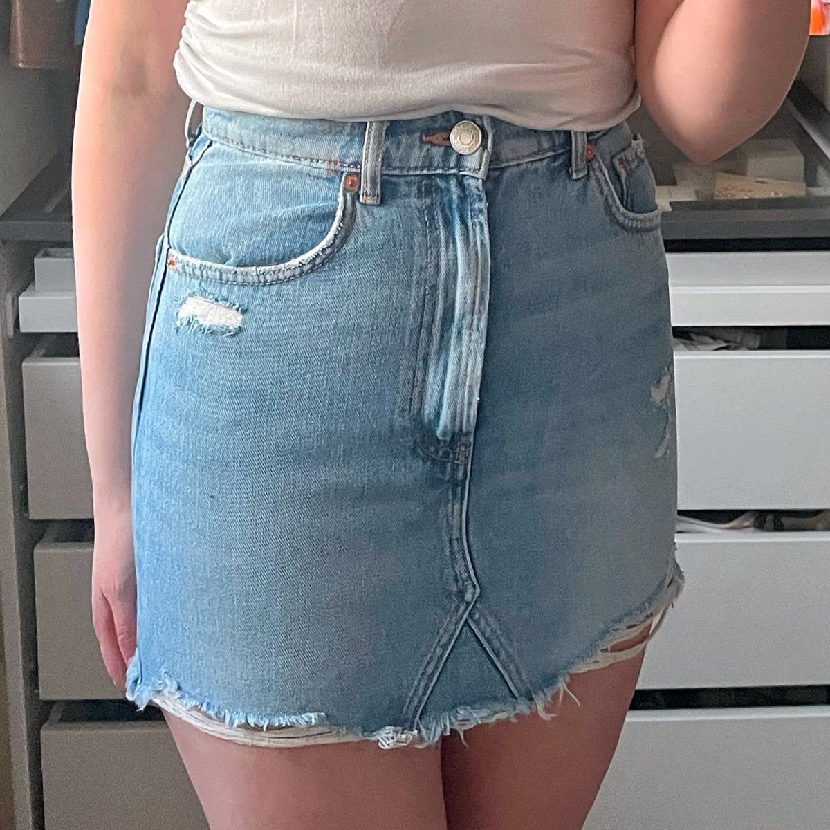 Zara Zara SS18 Light Wash Jean Denim Join Life Skirt Size 27" / US 4 / IT 40 - 9 Thumbnail