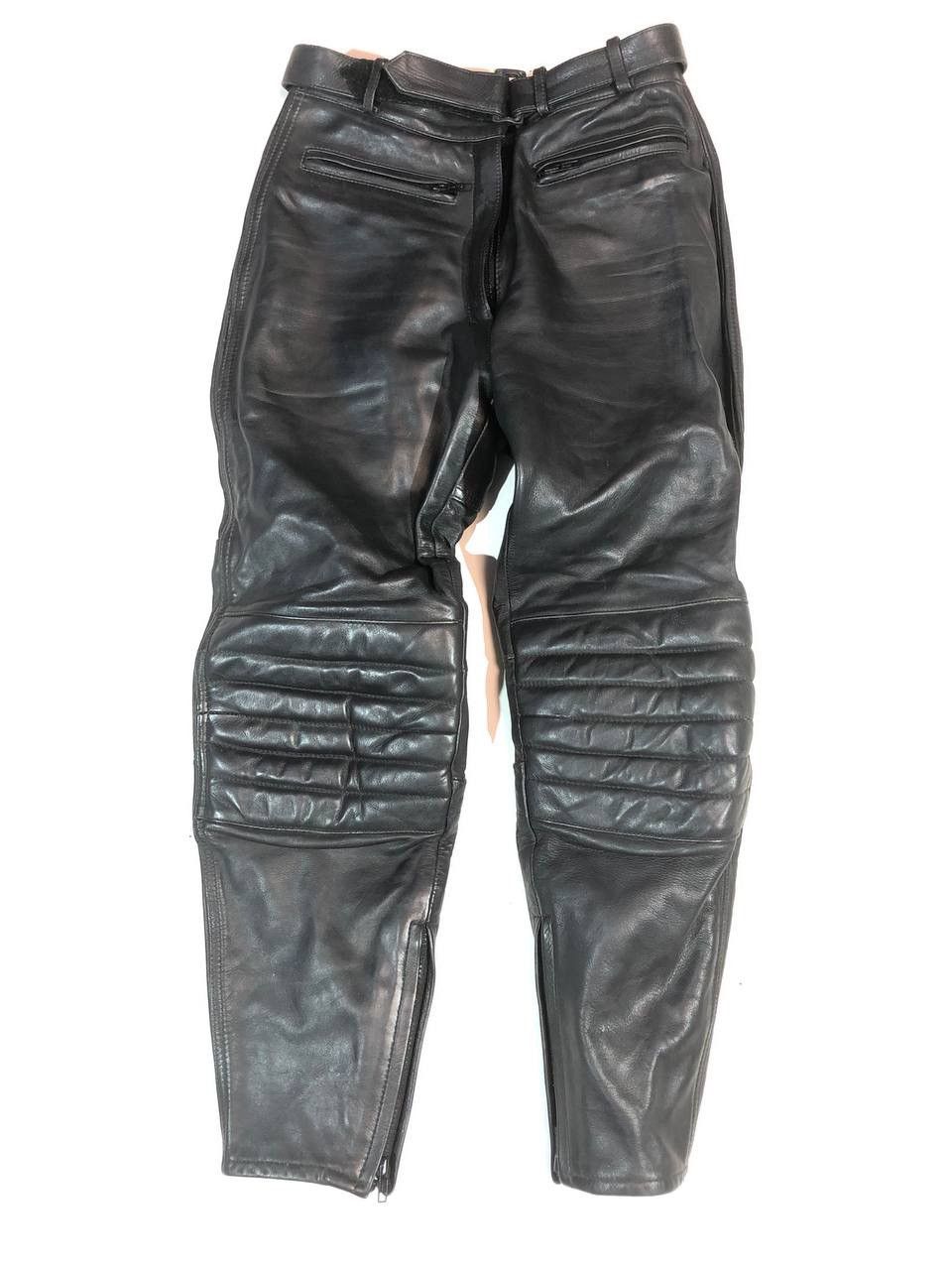 Vintage Vintage Racing Moto Biker Leather Pants Vintage Size US 26 / EU 42 - 1 Thumbnail