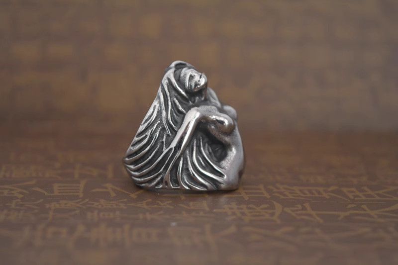 Jewelry Beauty Retro Jewelry Rings Open Size Chrome Ring (Size 7-13) Size ONE SIZE - 4 Thumbnail