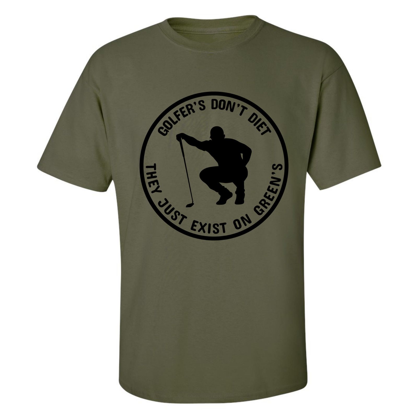 Gildan Golfers Don't Diet Greens Funny Man Golfer Kneeling T-Shirt Size US L / EU 52-54 / 3 - 8 Thumbnail