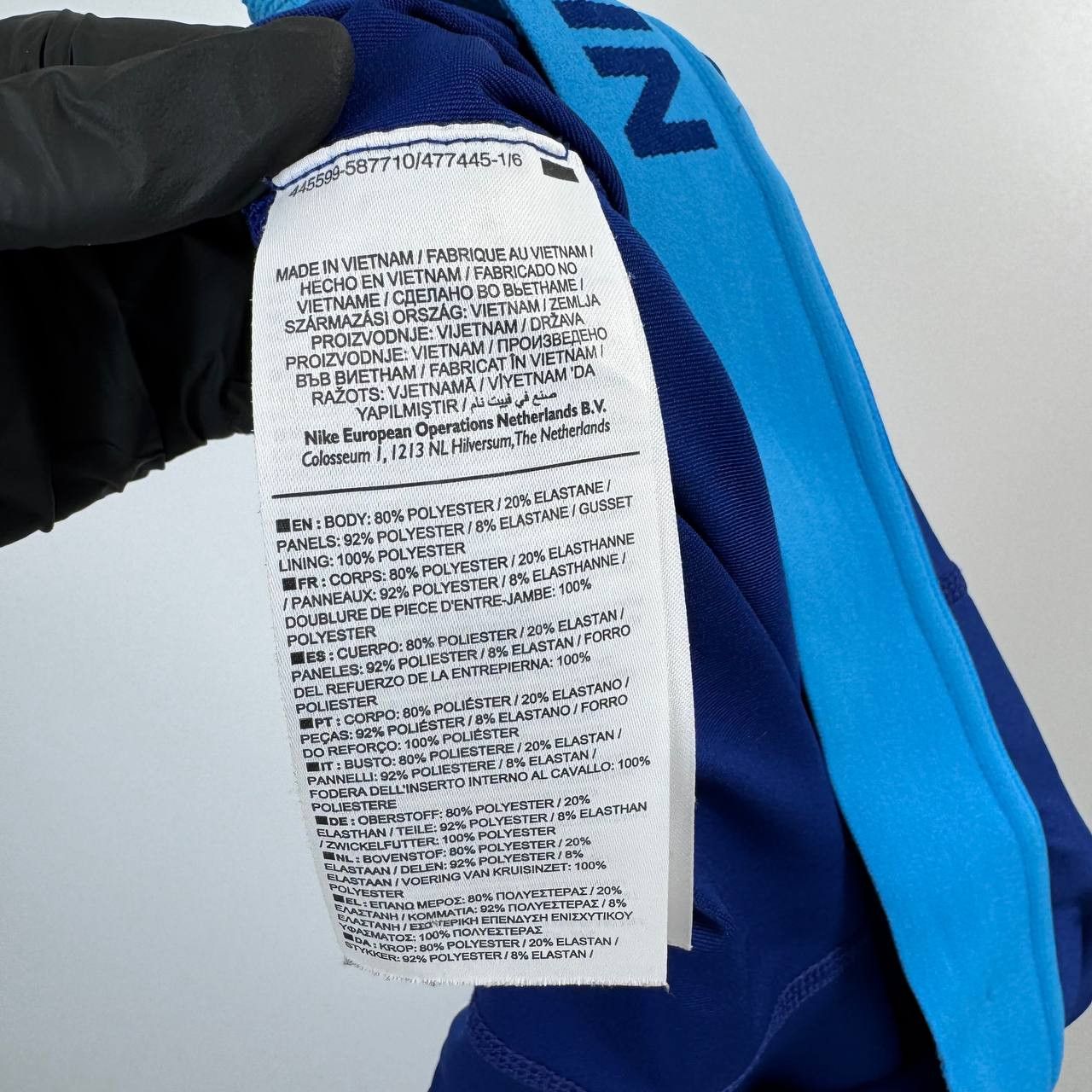 Nike Nike Pro Womens Compression Leggings Blue Cropped Gym M Size 37" - 6 Thumbnail