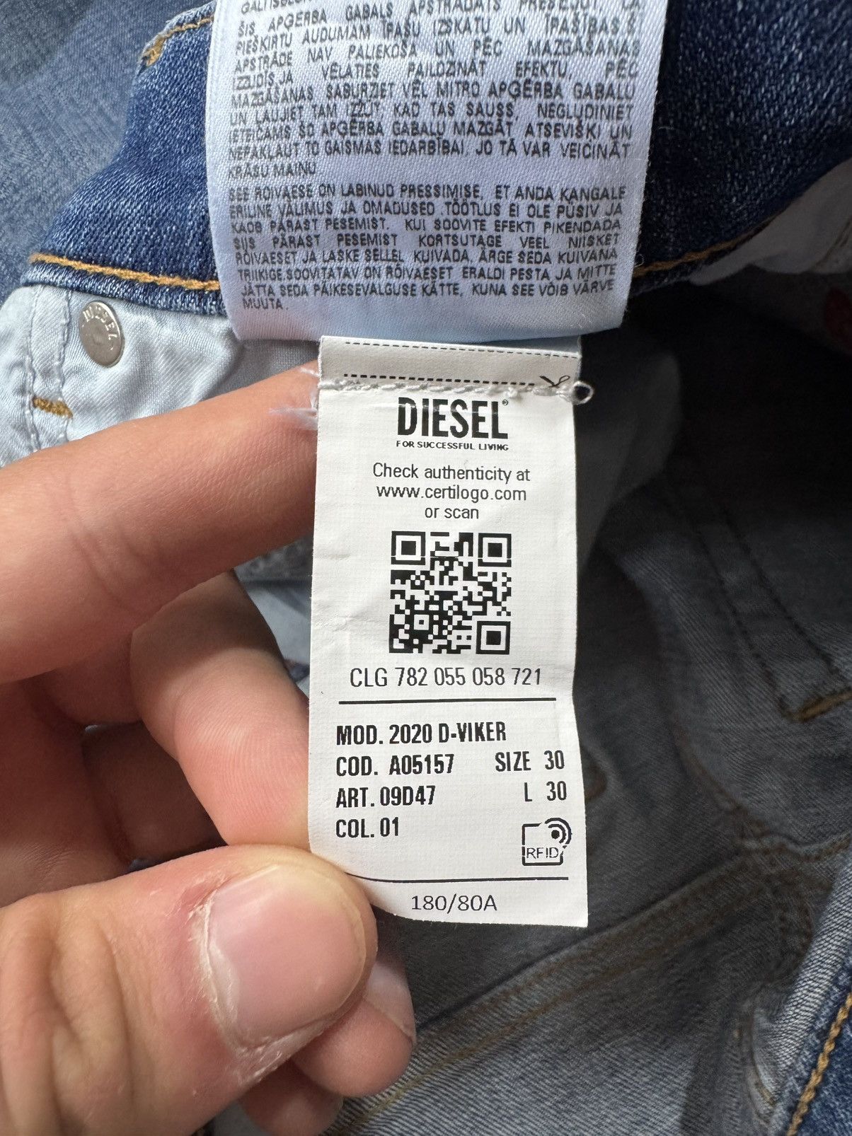 Diesel × Vintage Crazy Vintage Y2K Diesel Jeans Slim Size US 30 / EU 46 - 15 Thumbnail