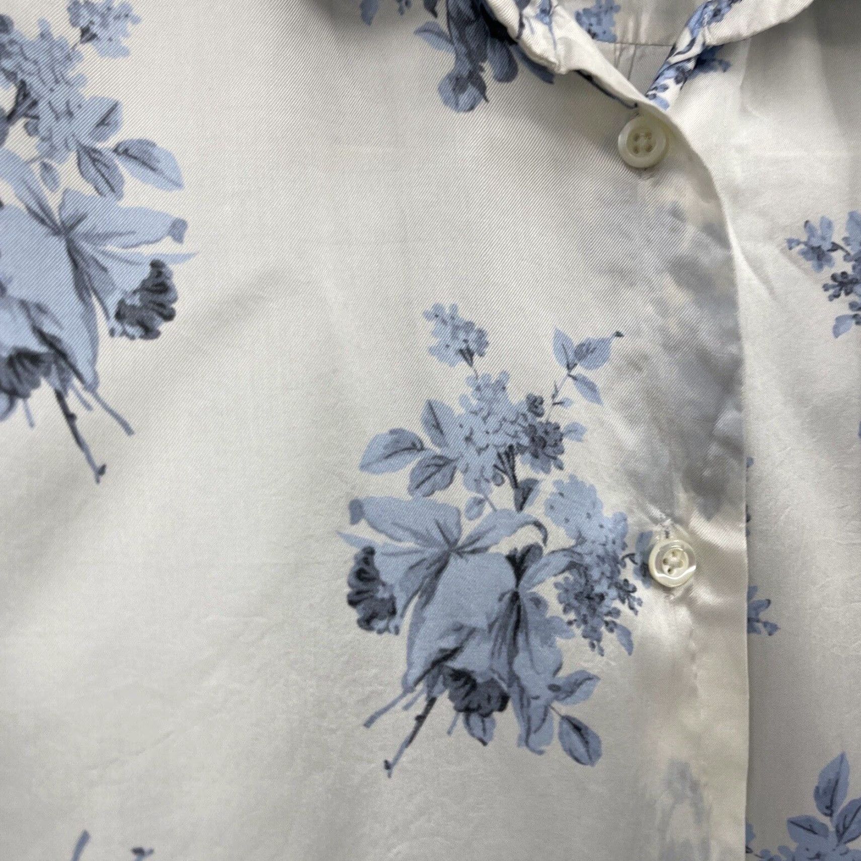 Paul Smith VINTAGE Paul Smith Mens Shirt Long Sleeve Button Front Floral Rayon Blue 90s Mens Size US M / EU 48-50 / 2 - 4 Thumbnail