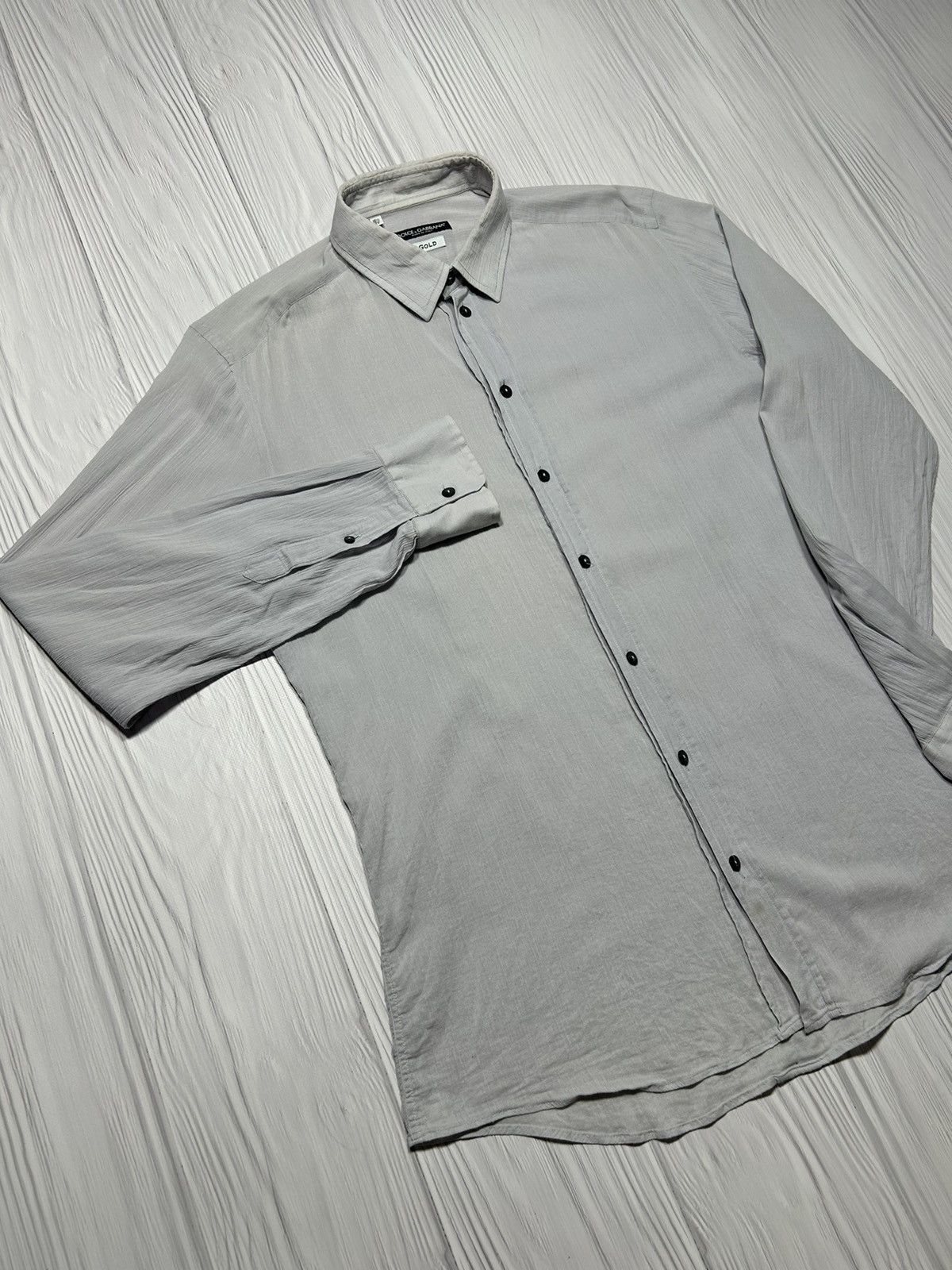 Dolce & Gabbana Dolce Gabbana GOLD Light Shirt Size 16 1/2 - 42 Size US L / EU 52-54 / 3 - 3 Thumbnail