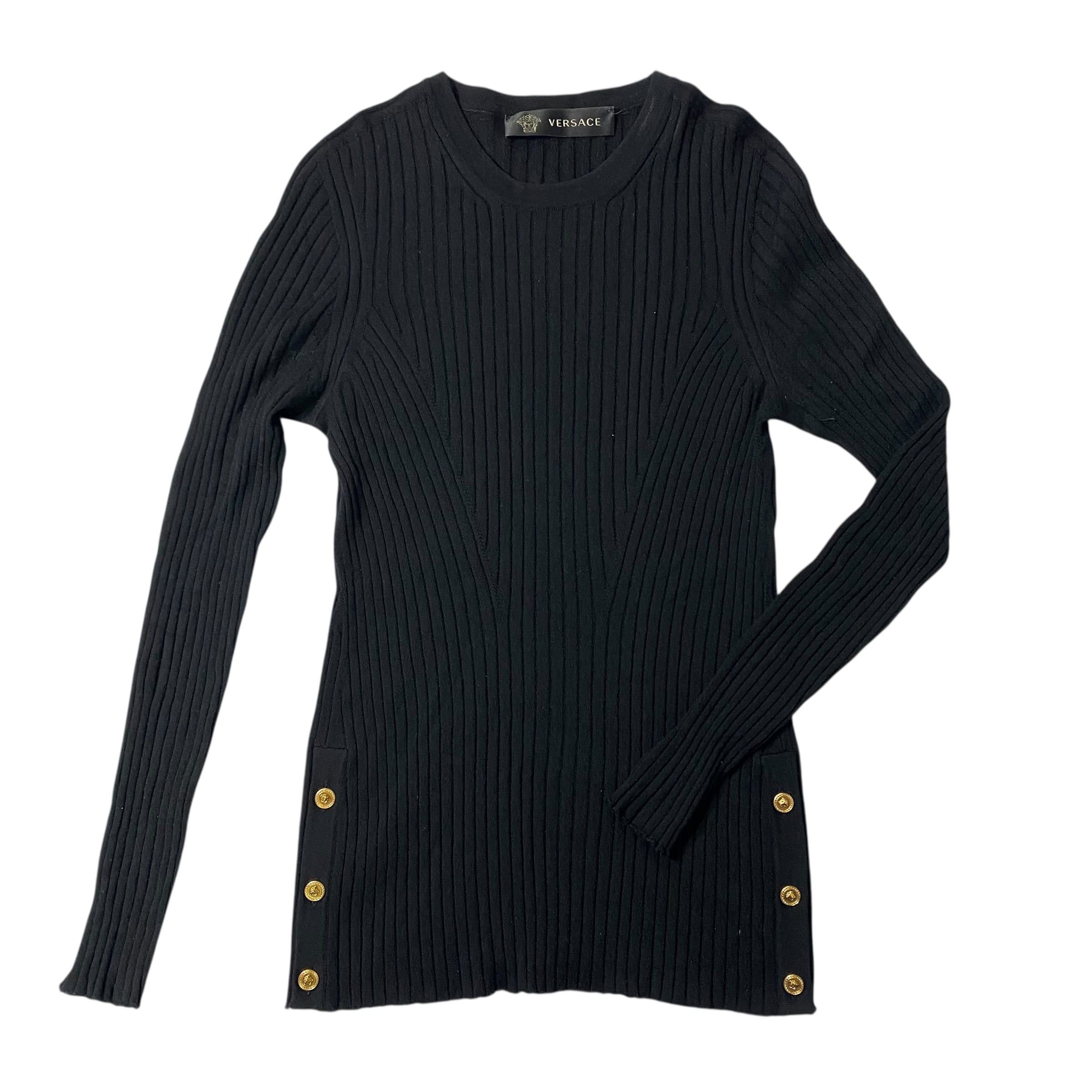 VERSACE Wool 100% Tops Black
