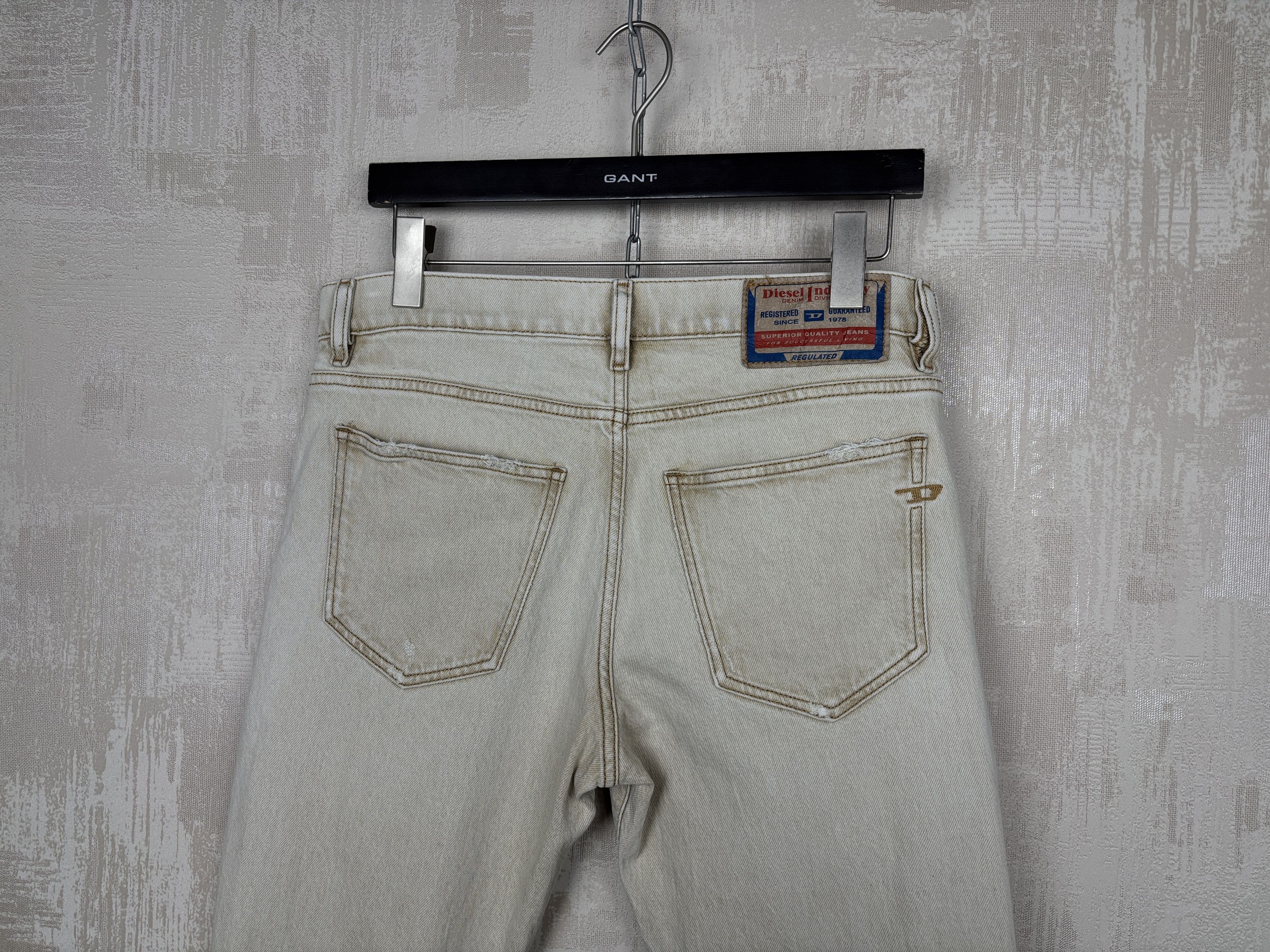 Diesel Diesel Jeans 2019 D-Strukt Slim Fit Washed Beige Size US 32 / EU 48 - 3 Thumbnail