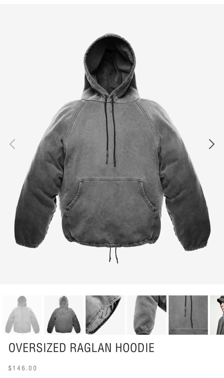 jacov Jacov Oversized Raglan Hoodie SIZE M Size US M / EU 48-50 / 2 - 1 Thumbnail