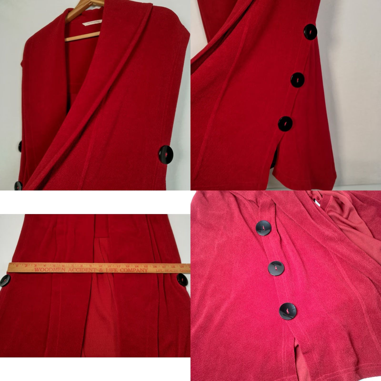 Soft Surroundings Soft Surroundings Vest Top Women XS Mesa Red Open Front Big Button Sleeveless Bohemian Hippie Lagenlook boho artsy Top Womens Size XS / US 0-2 / IT 36-38 - 8 Thumbnail