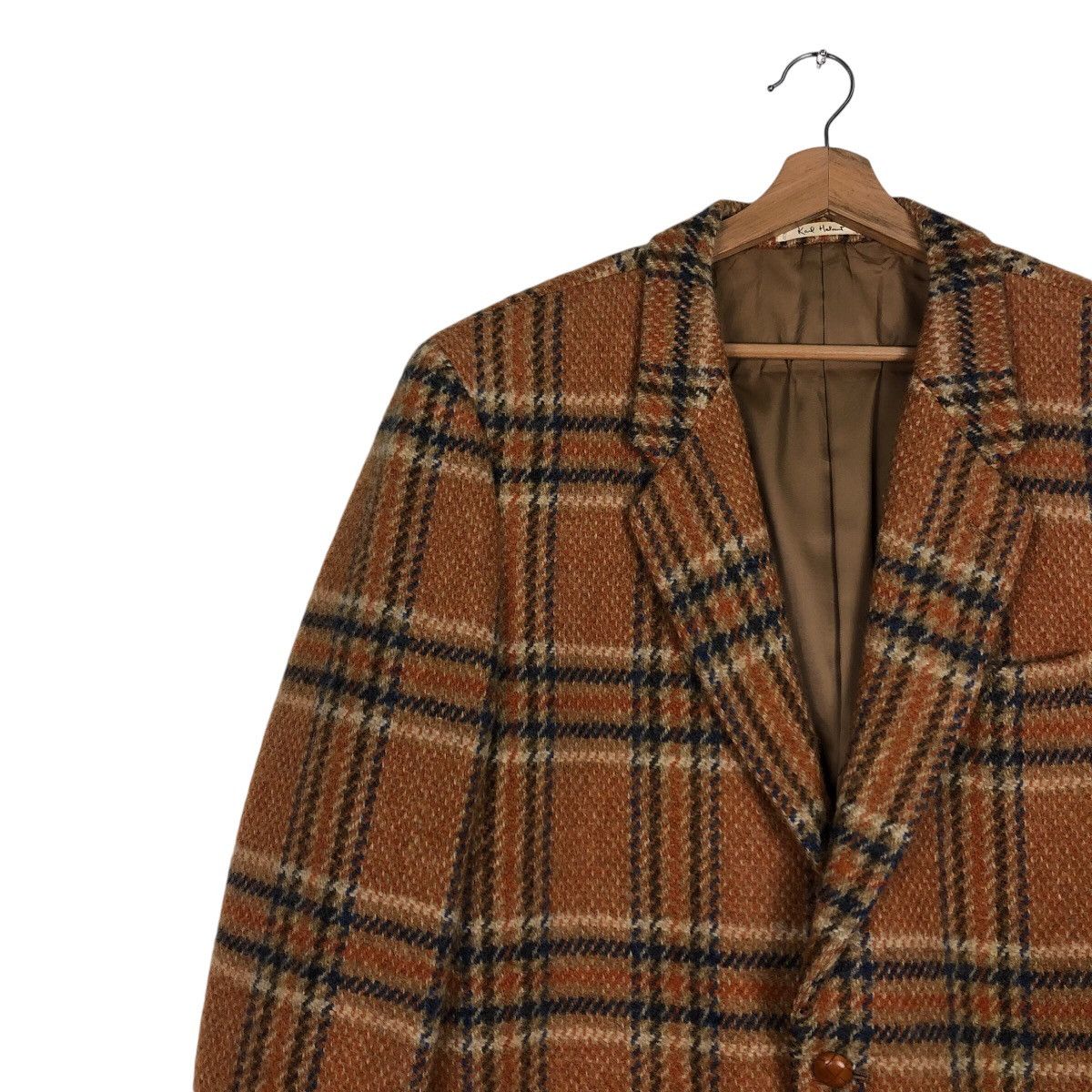 Japanese Brand 📌Vintage Wool Coats Jacket Karl Helmut Tartan Design Size US L / EU 52-54 / 3 - 8 Thumbnail
