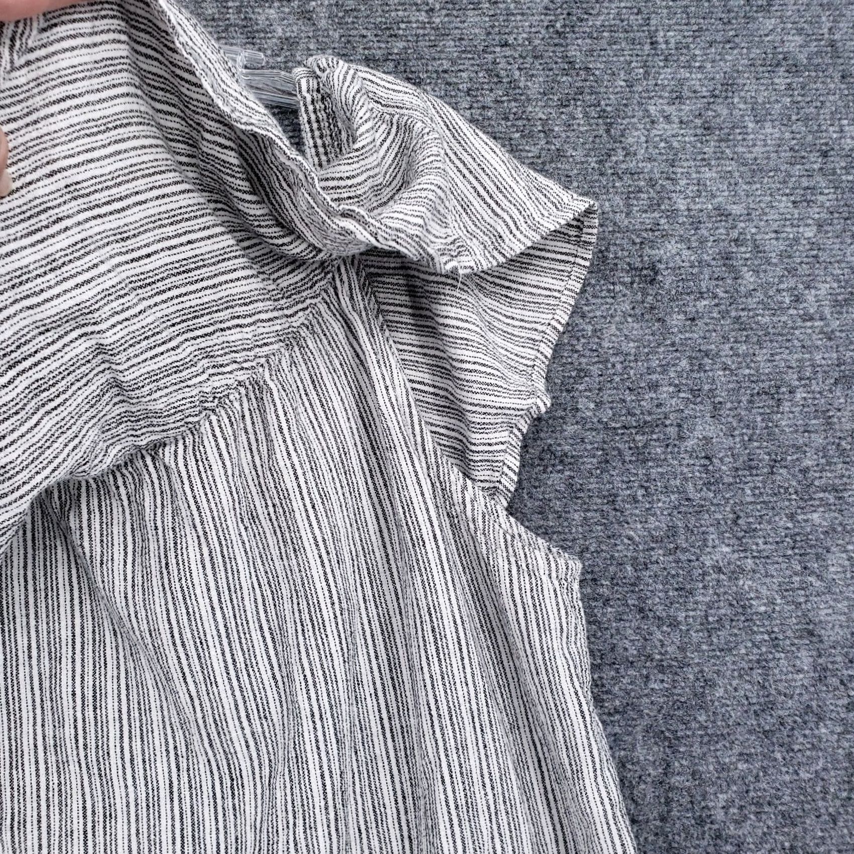 Old Navy Old Navy Dress Womens 2X Plus White Striped Shift Mini Linen Off Shoulder A-Line Dress Size XXL / US 16-18 / IT 52-54 - 4 Thumbnail