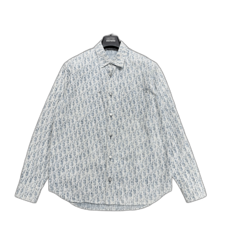 Dior Dior Logo Print Long Sleeve Shirt-2506 Size US M / EU 48-50 / 2 - 1 Thumbnail