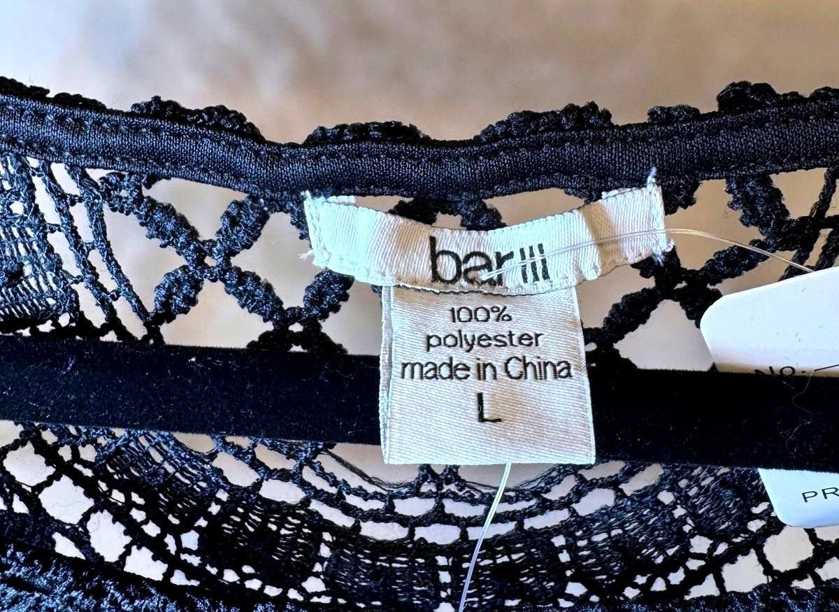 Designer Provence Lace Top - Deep Black, Size Large Size L / US 10 / IT 46 - 4 Thumbnail