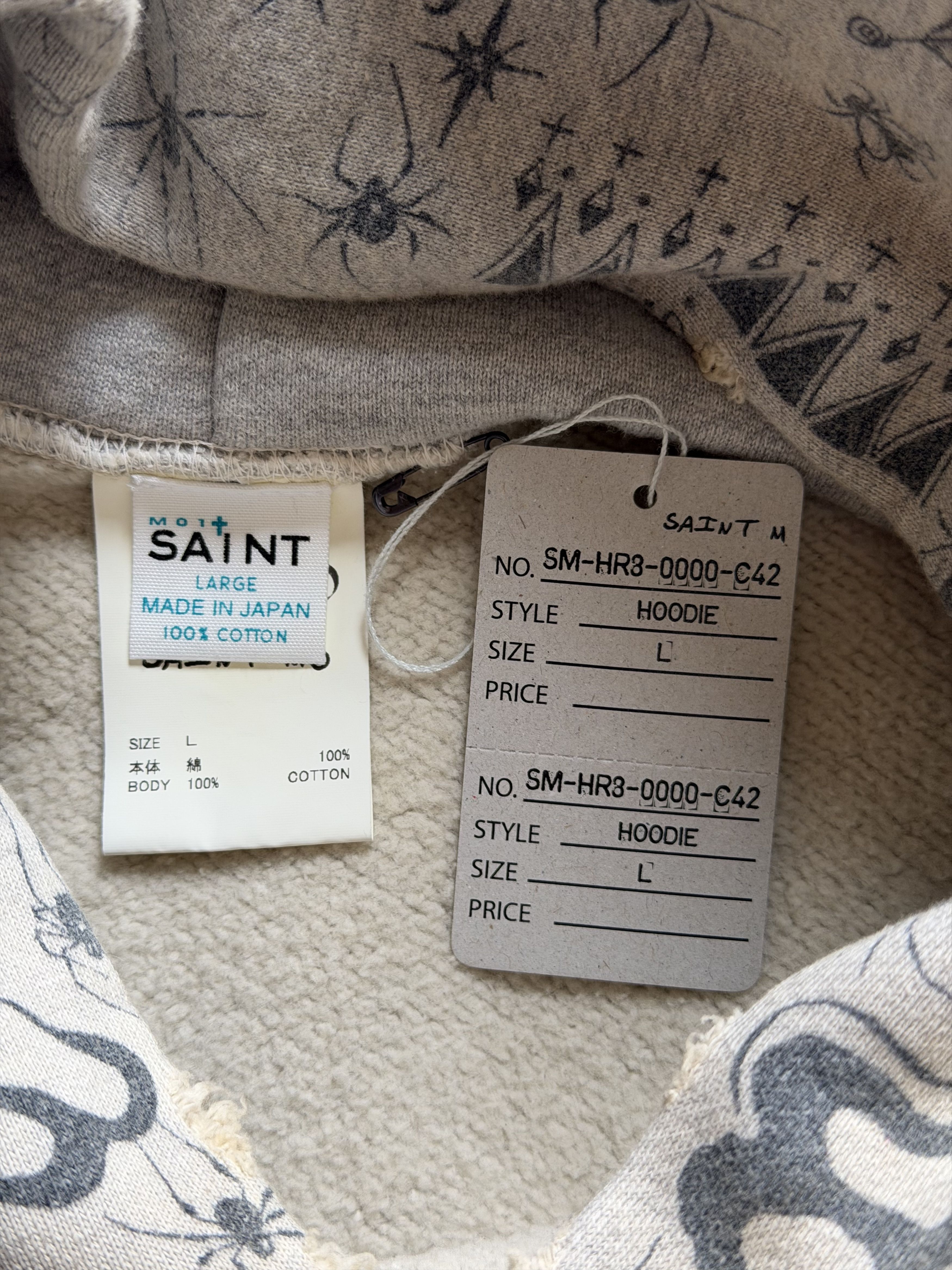 Saint Michael Saint Michael Dr. Woo Tattoo Hoodie in Gray Size US L / EU 52-54 / 3 - 8 Thumbnail