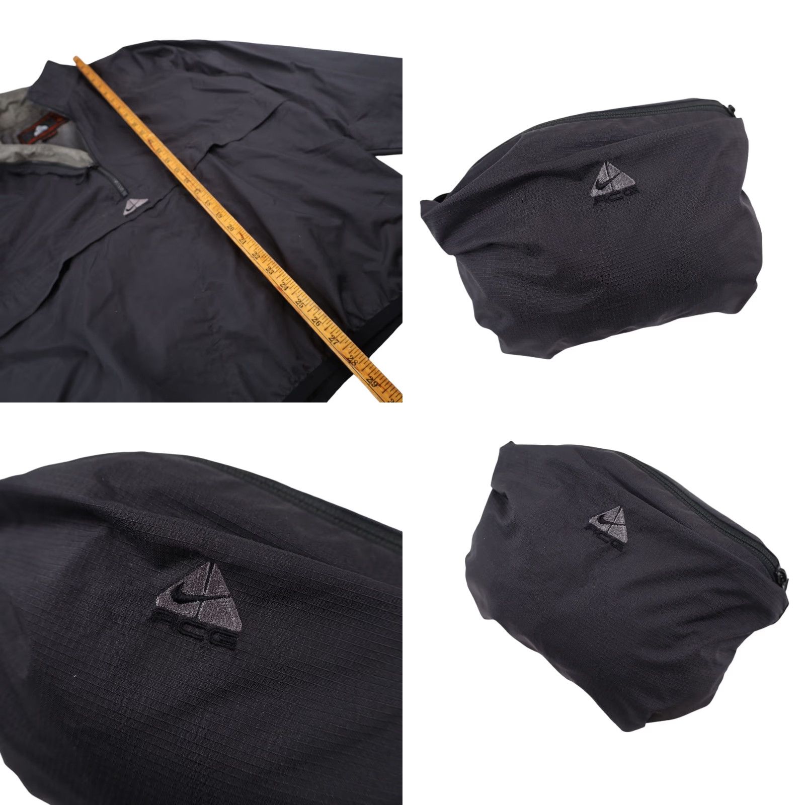 Nike ACG VINTAGE Nike ACG Layer 3 Packable Windbreaker Jacket Black Mens Large Windbreaker Jacket Size US L / EU 52-54 / 3 - 8 Thumbnail