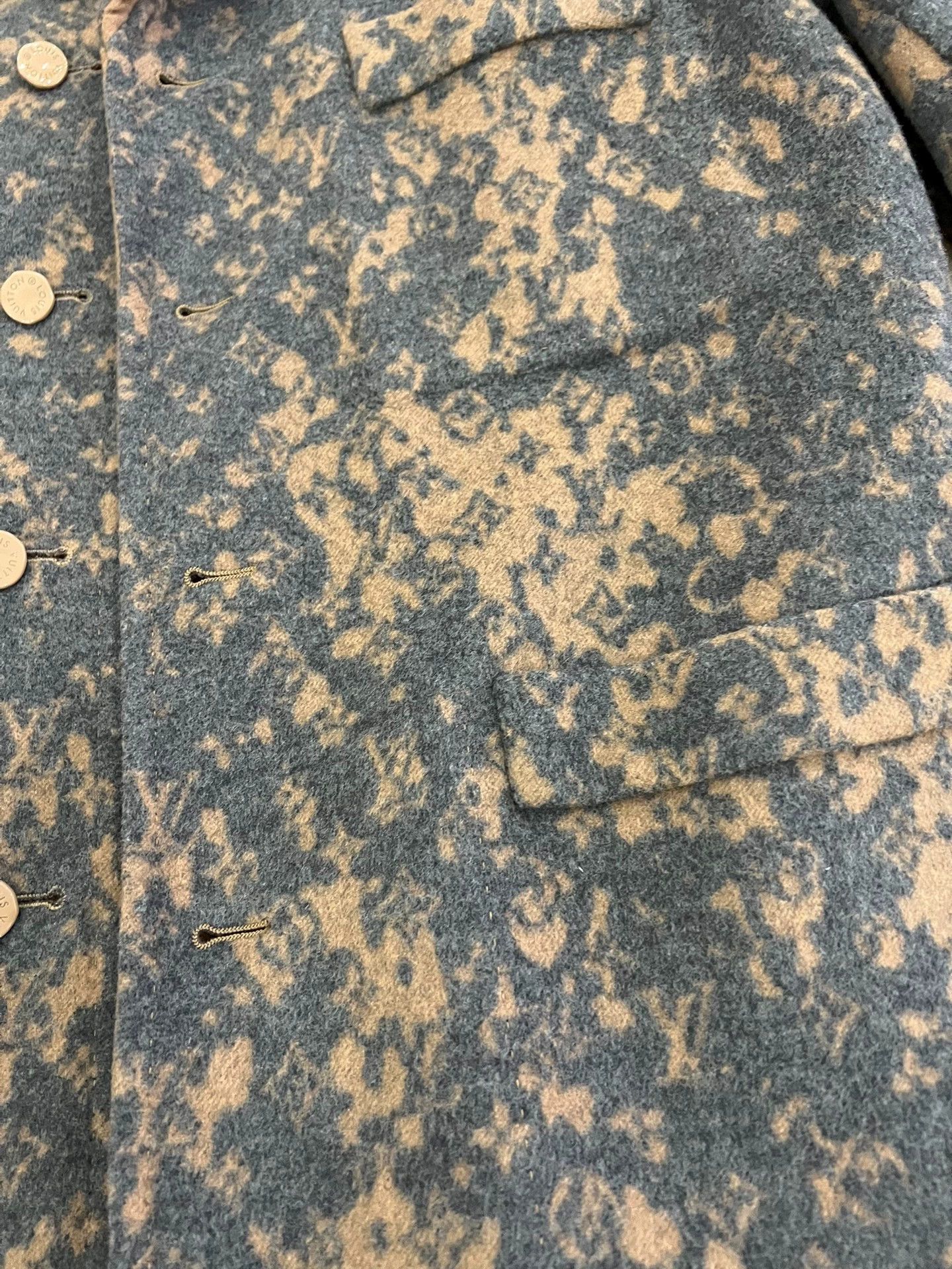 Louis Vuitton LV 2-Way Tan/Full Logo TieDye Wool Jacket Size 50 Size US M / EU 48-50 / 2 - 3 Thumbnail