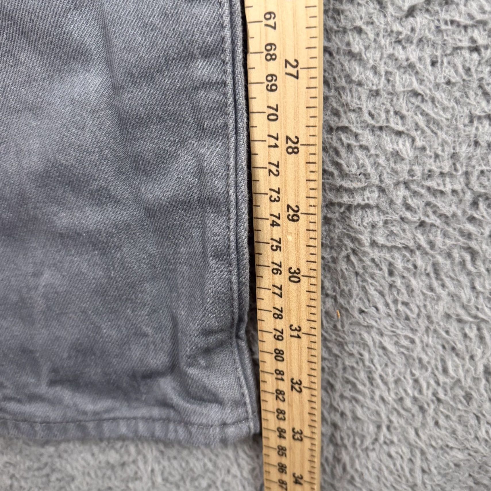 Levi's Levi's 501 Straight Jeans Mens 31x33 Gray Denim Button Fly Casual Straight Fit Regular 5-Pocket Design Cotton Size US 31 - 5 Thumbnail