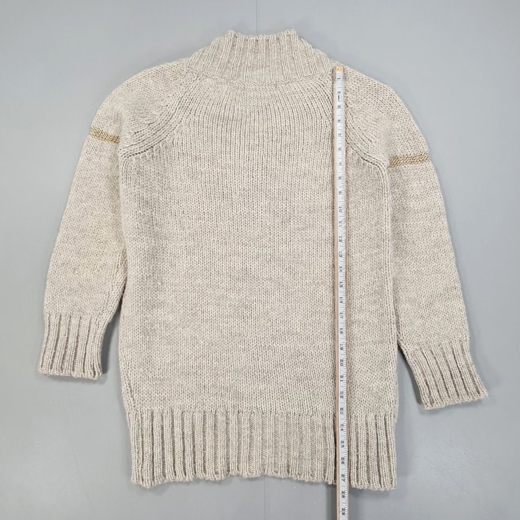 Maje VINTAGE? No. Maje Jumper Beige Small Alpaca Wool Knitted V Neck Pullover Womens Shirt? Size S / US 4 / IT 40 - 6 Thumbnail