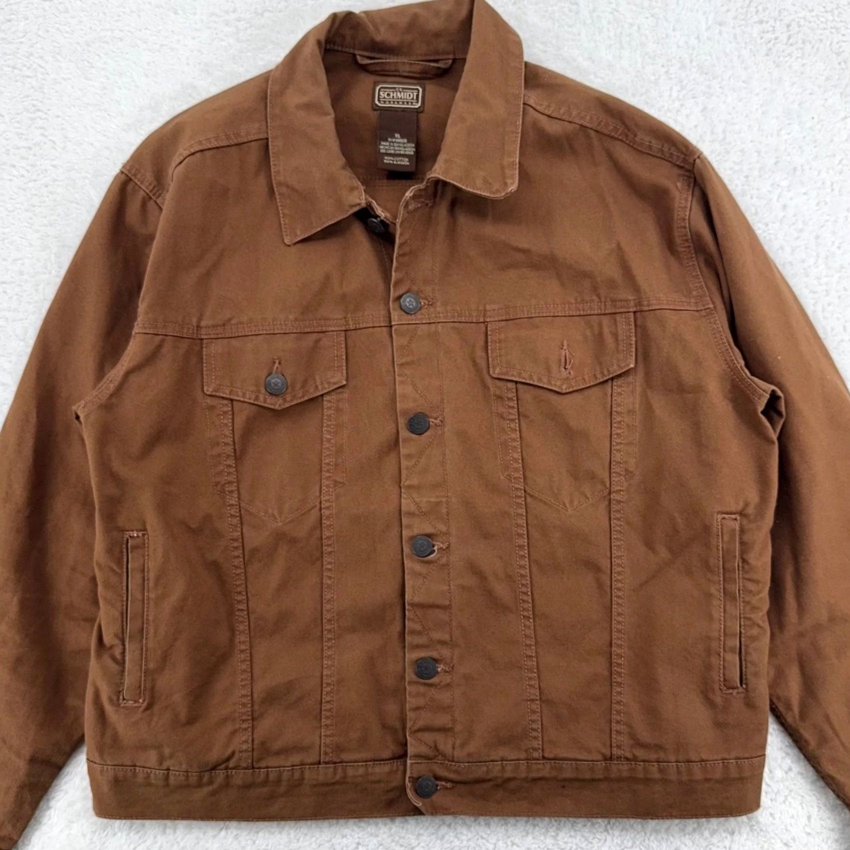 Vintage VINTAGE C.E. Schmidt WORKWEAR BROWN LIGHTWEIGHT WORK JACKET XL Shirt Size US XL / EU 56 / 4 - 2 Thumbnail