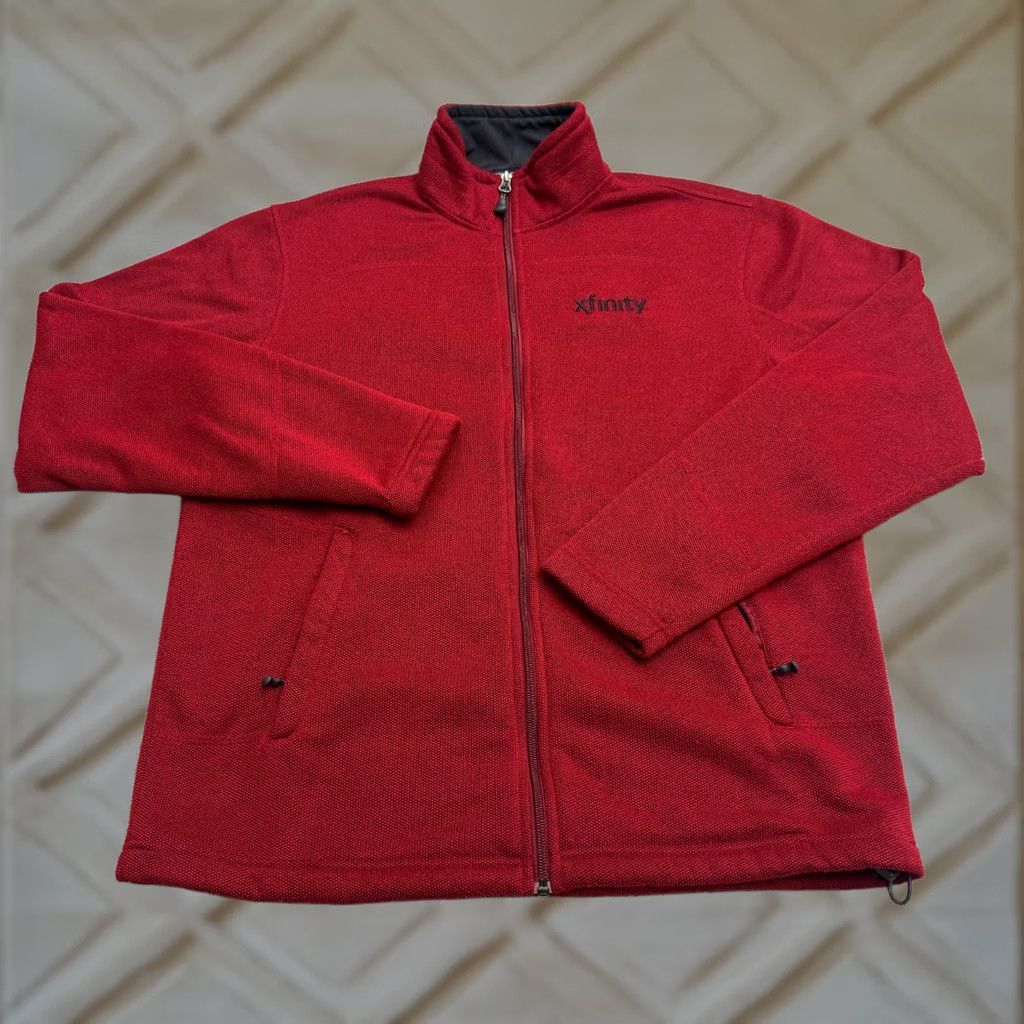 Port Authority Port Authority Xfinity Pique Fleece Jacket Men Small Red Full Zip Pockets Outdoor Size US S / EU 44-46 / 1 - 1 Thumbnail