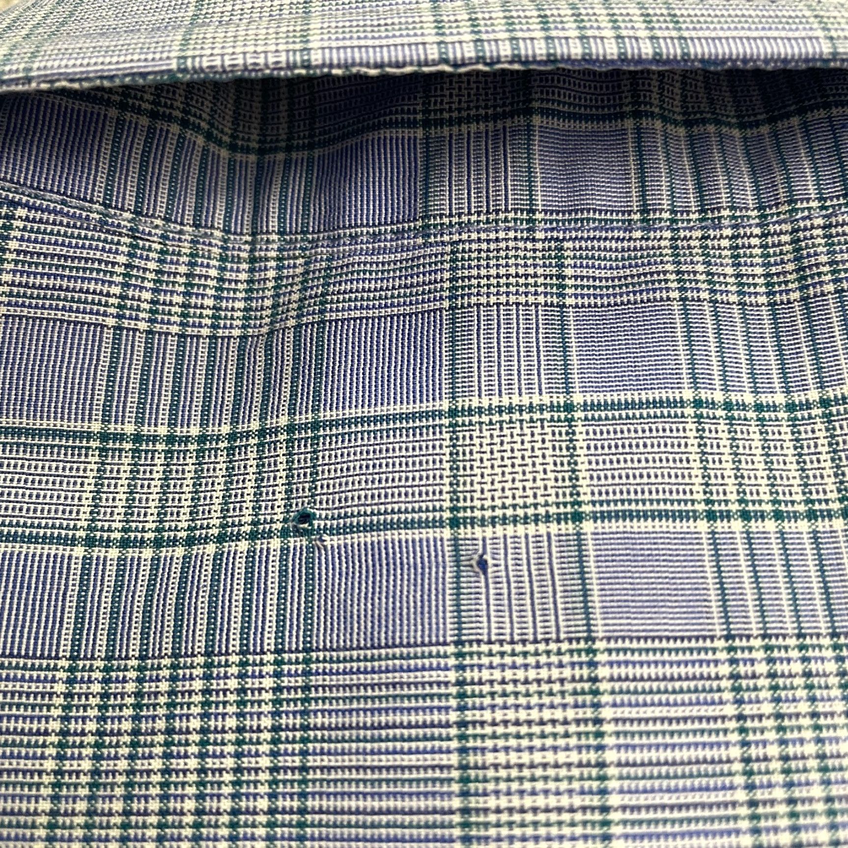 Jos. A. Bank Jos. A. Bank Traveller Tailored Fit Dress Shirt Men L Blue Plaid Cotton Work Shirt Size 42R - 5 Thumbnail