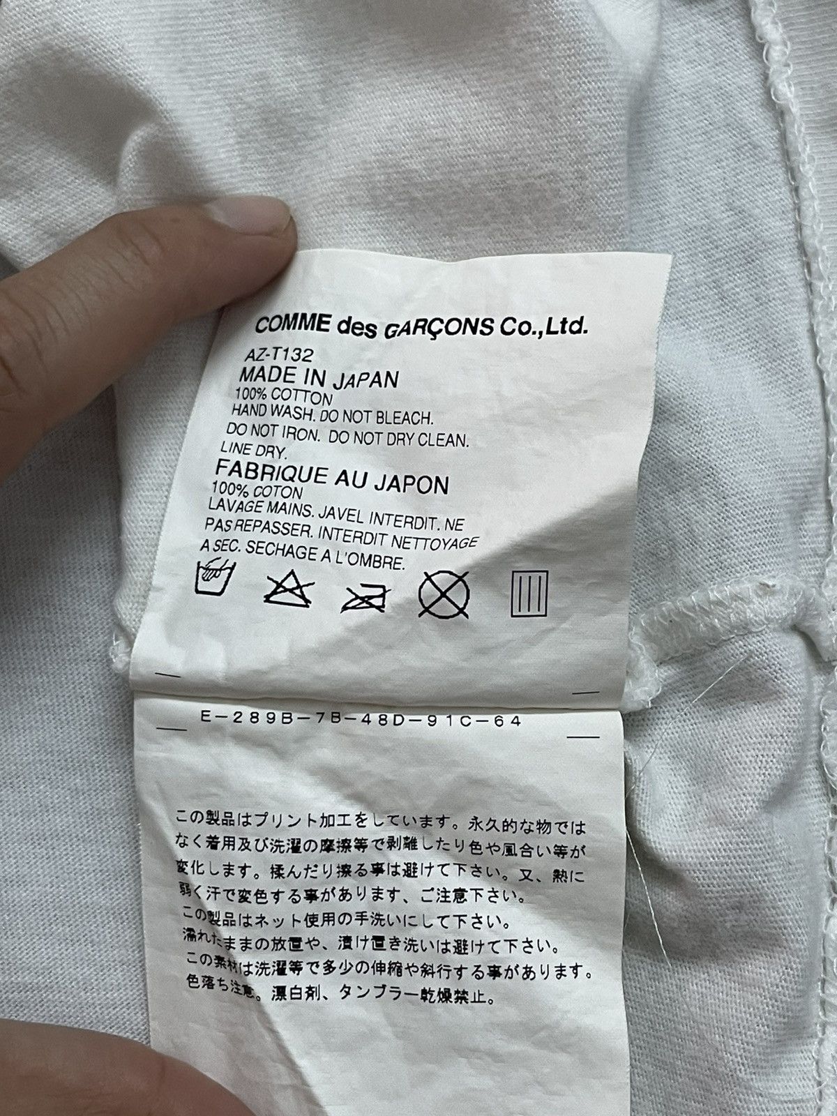 Comme des Garcons × Comme des Garcons PLAY × Rei Kawakubo AD 2010 Comme Des Garcon Play tee shirt Size US S / EU 44-46 / 1 - 14 Thumbnail